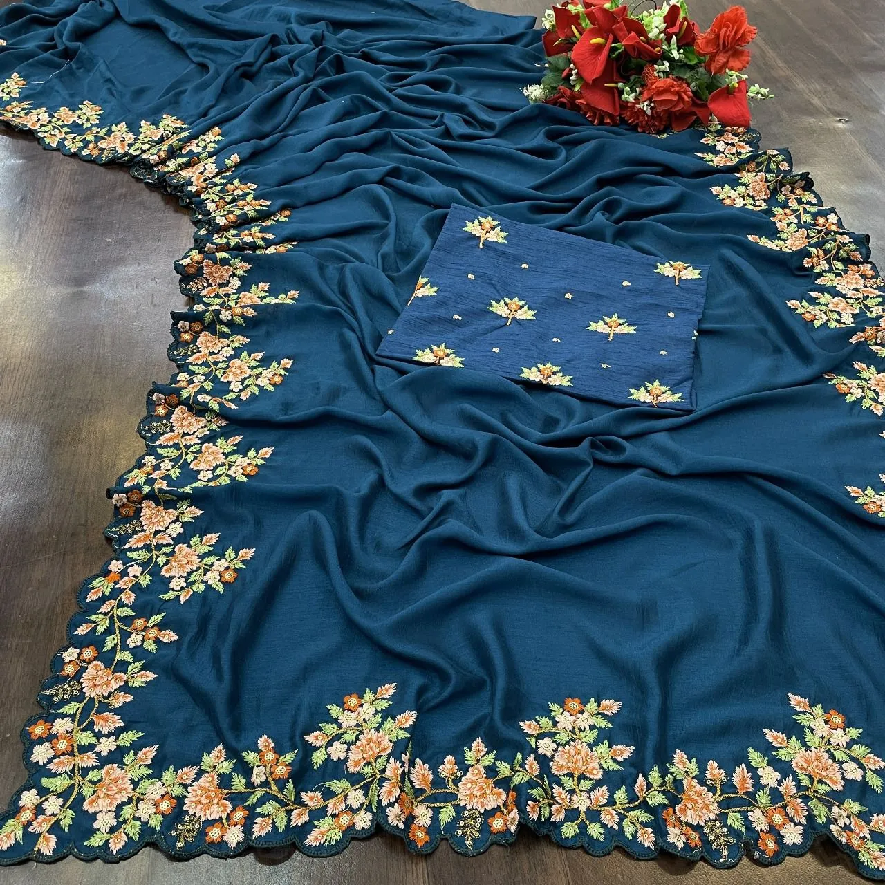 Fancy Border Saree 328 - Image 3