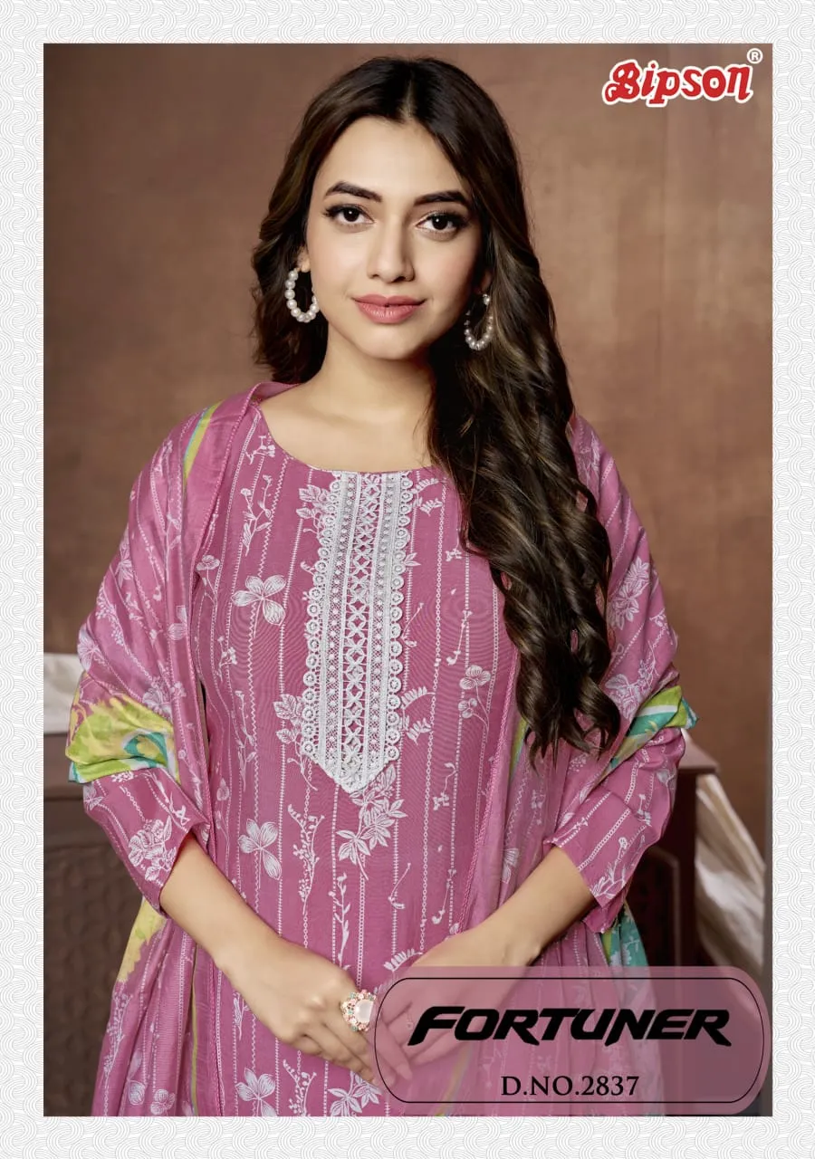 Fancy Silk Embroidery Suit Bipson Fortuner 2837