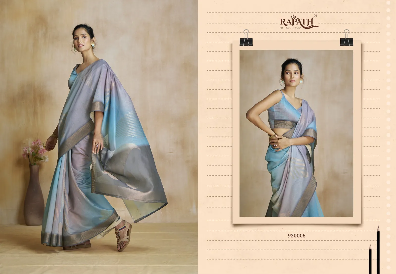 Fancy Silk Wedding Saree Watermelon Silk - Image 2