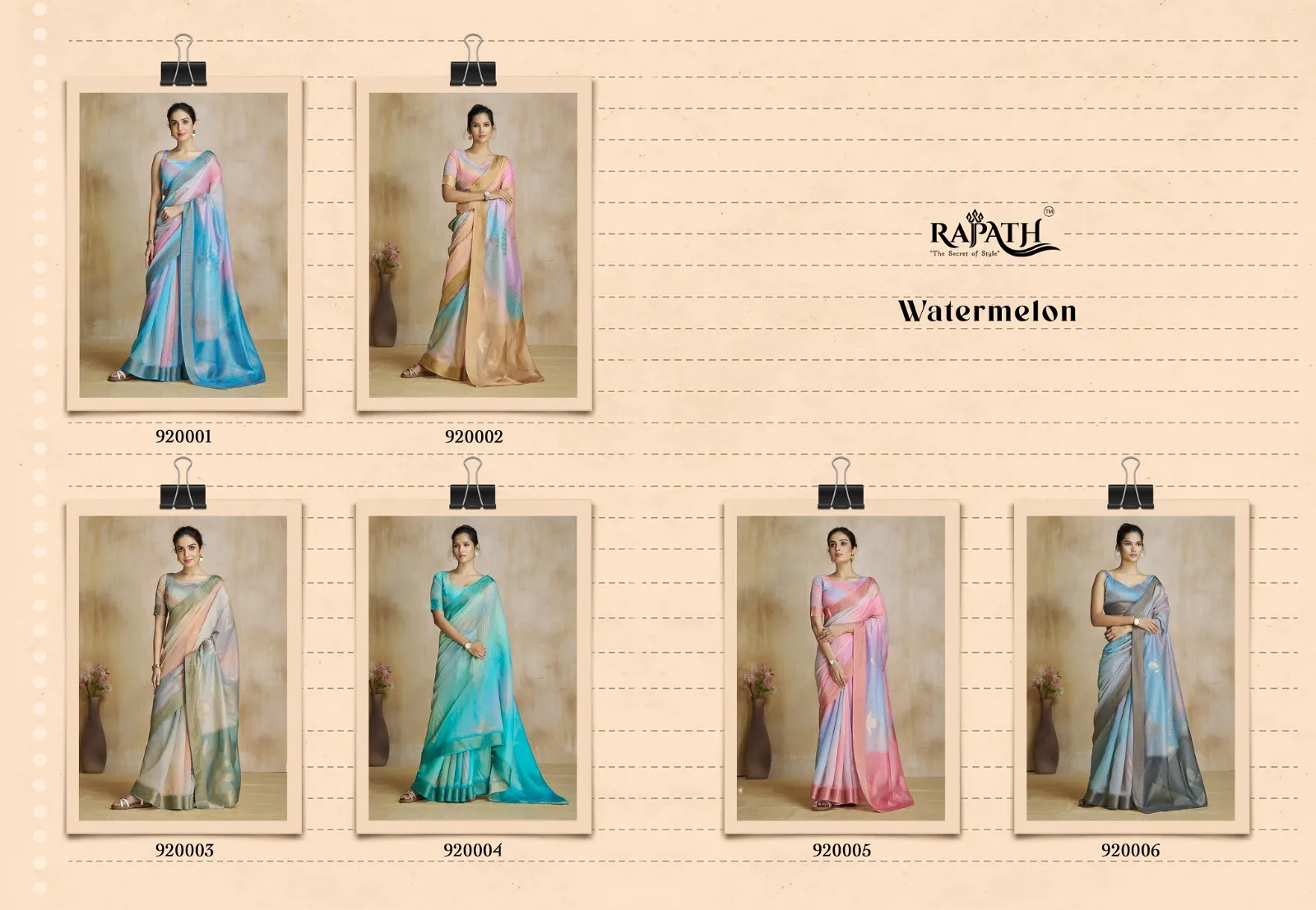 Fancy Silk Wedding Saree Watermelon Silk - Image 5