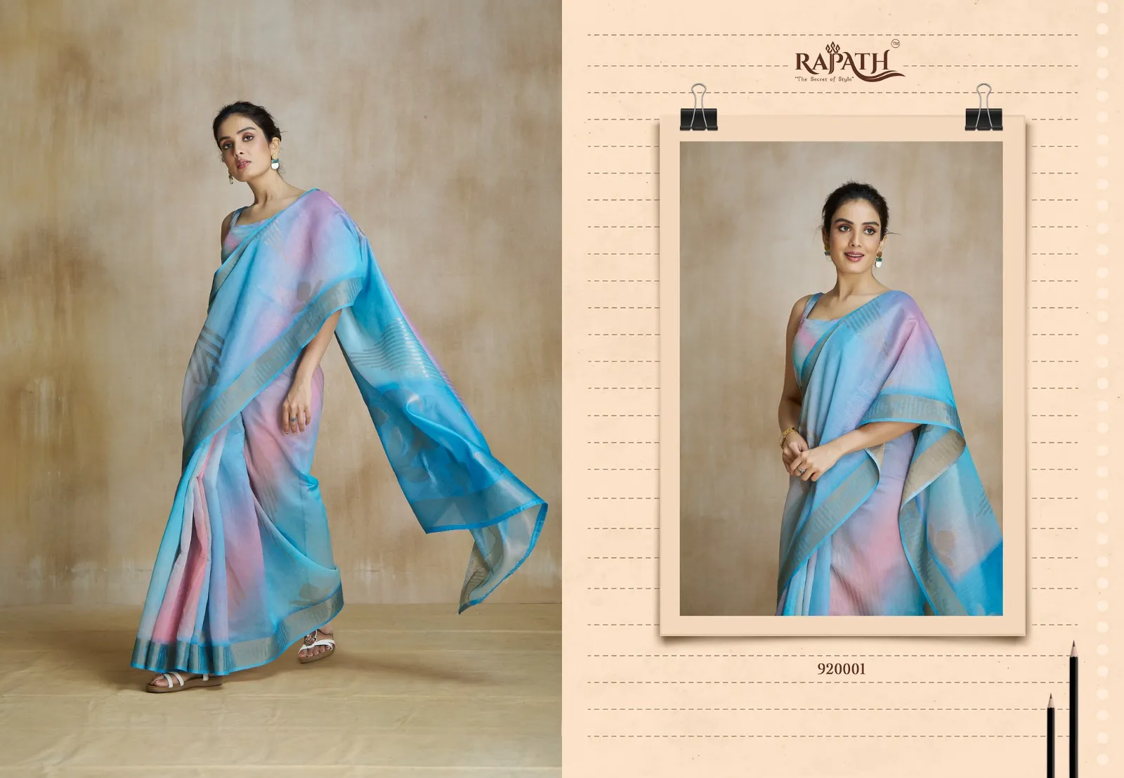 Fancy Silk Wedding Saree Watermelon Silk - Image 6