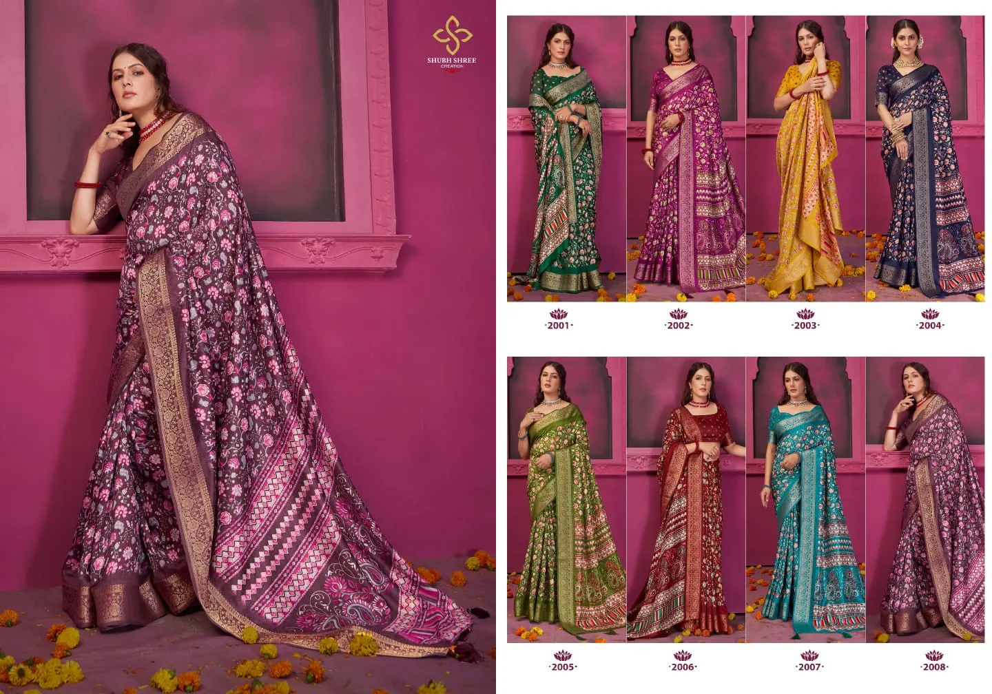 Fancy Velvet Tushar Silk Saree Kashmiri Silk-2 - Image 4
