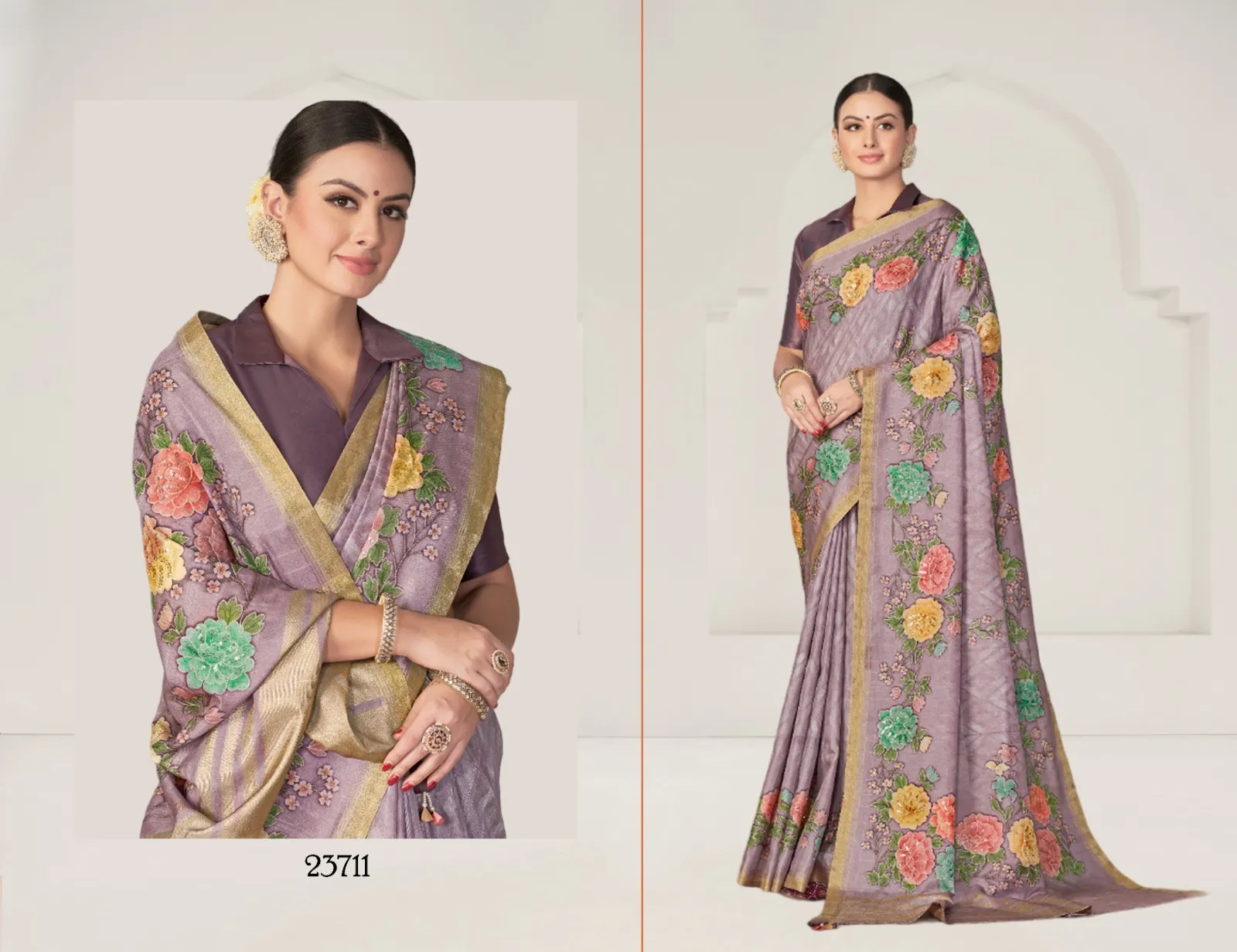 Festive Wear Premium Saree With Heavy Work - Image 2