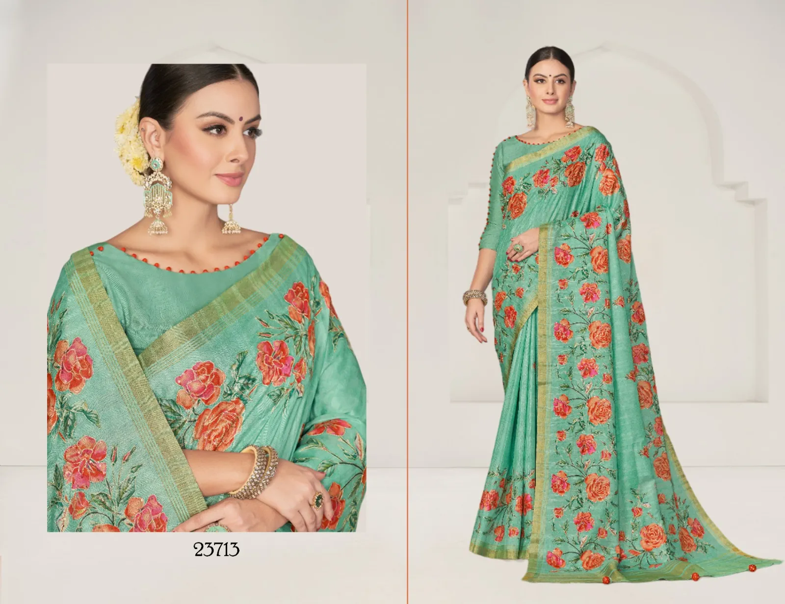 Festive Wear Premium Saree With Heavy Work - Image 6