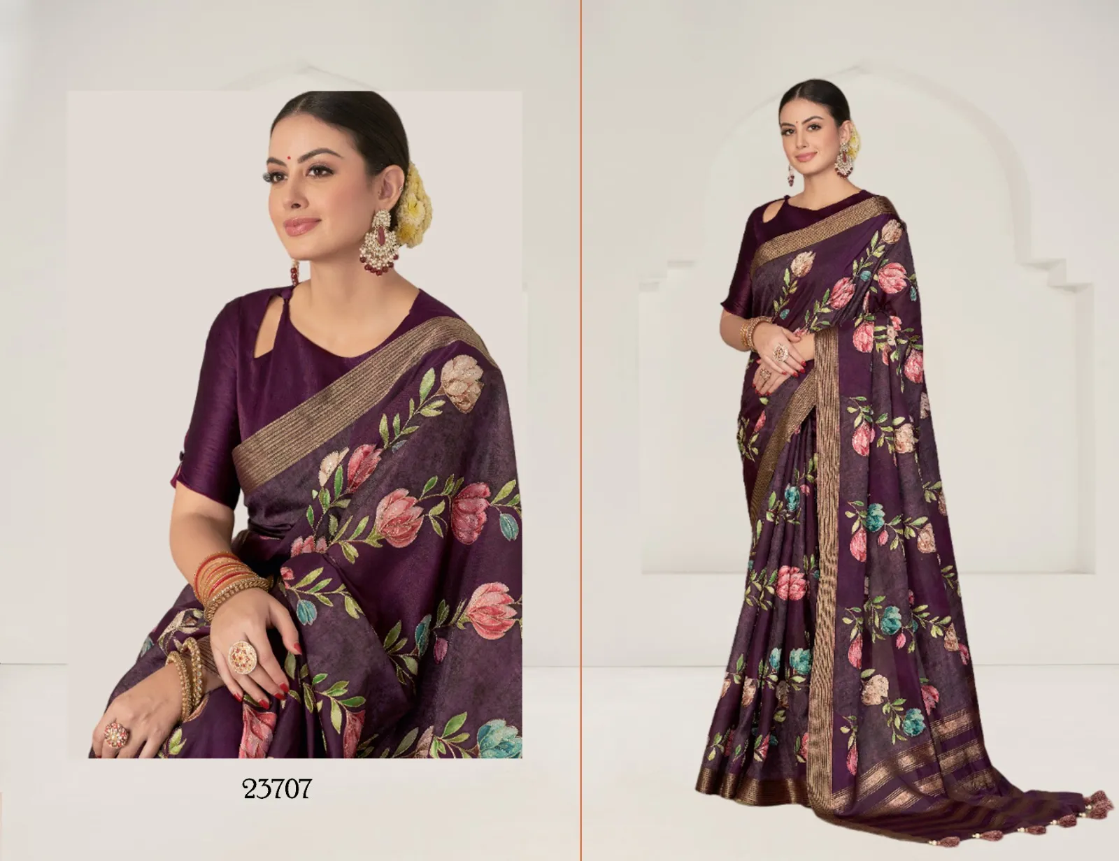 Festive Wear Premium Saree With Heavy Work - Image 7