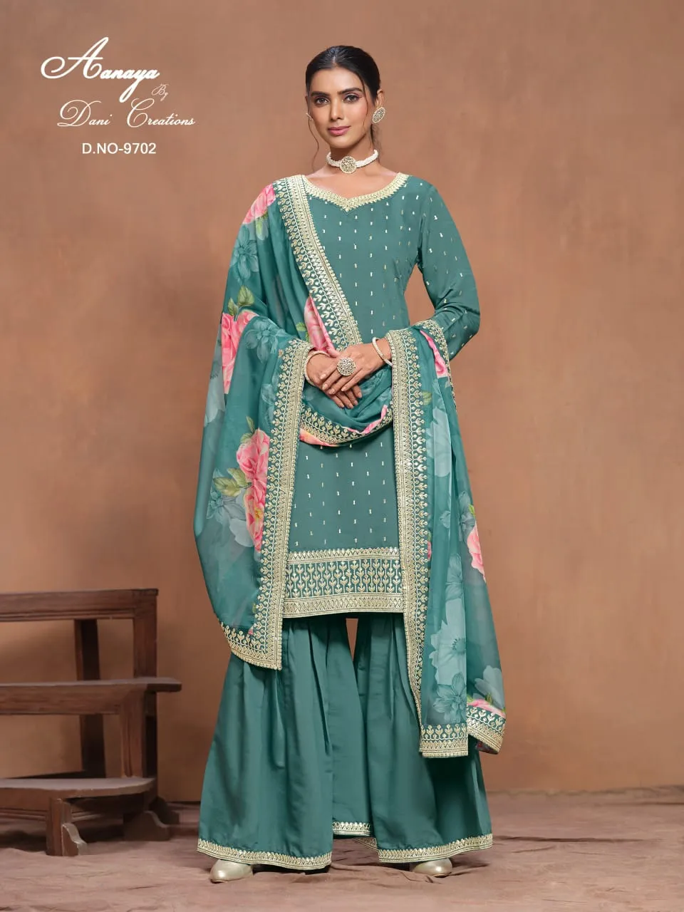Party Sharara Salwar Suit Aanaya Vol197 - Image 2