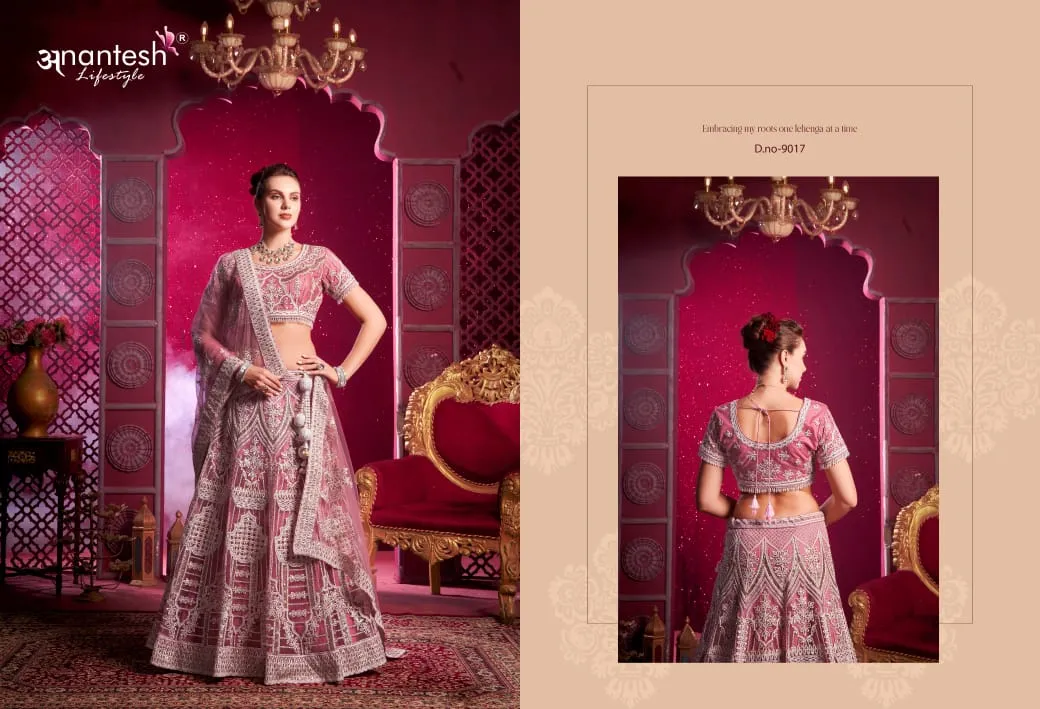 Premium Net Bridal Lehenga Choli Designs 2024 Ethnic Anantesh Bridal Couture Vol 4 - Image 4