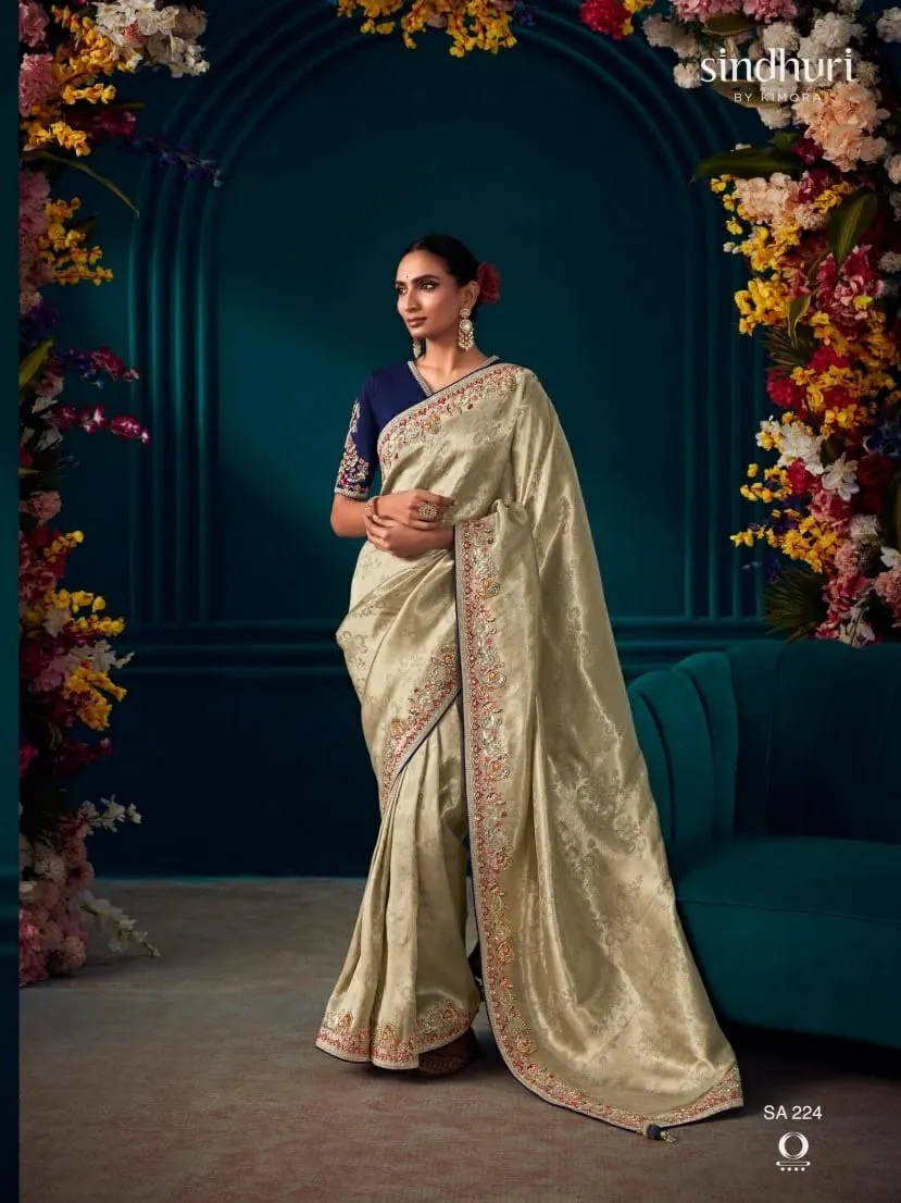 Pure Silk Wedding Wear Saree Kimora Tyohaar - Image 4