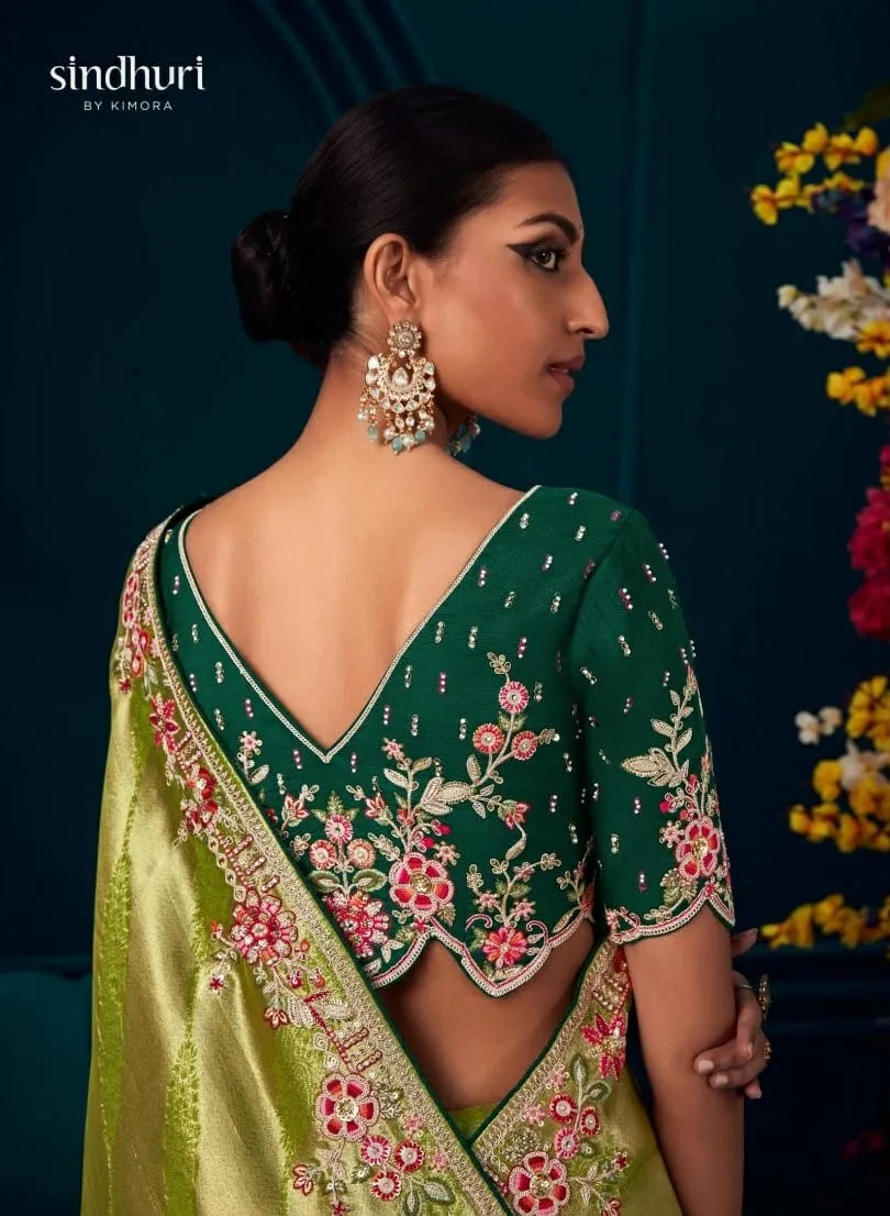 Pure Silk Wedding Wear Saree Kimora Tyohaar - Image 6