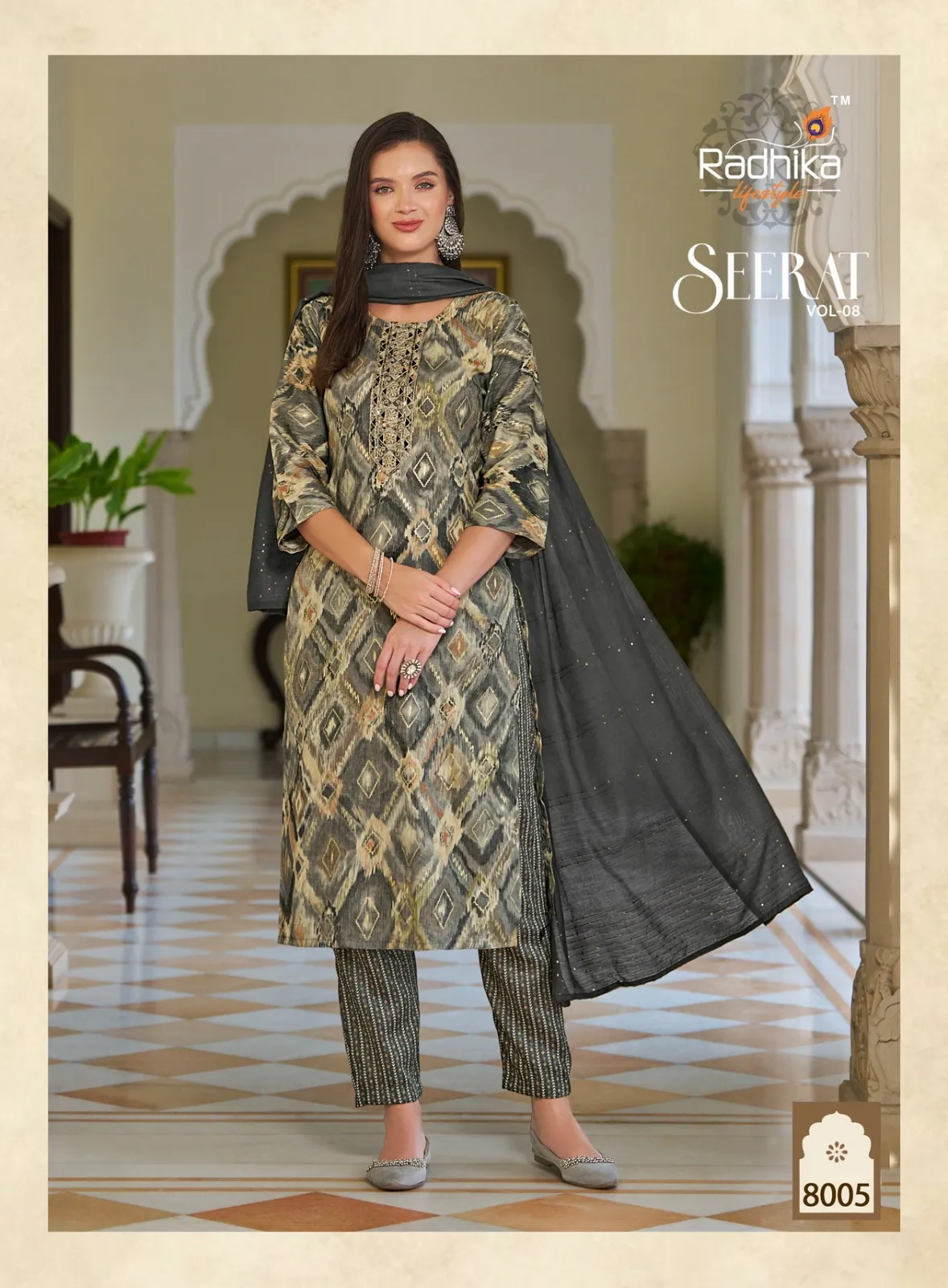Rayon Stitched Straight Suit Radhika Seerat Vol8 - Image 4