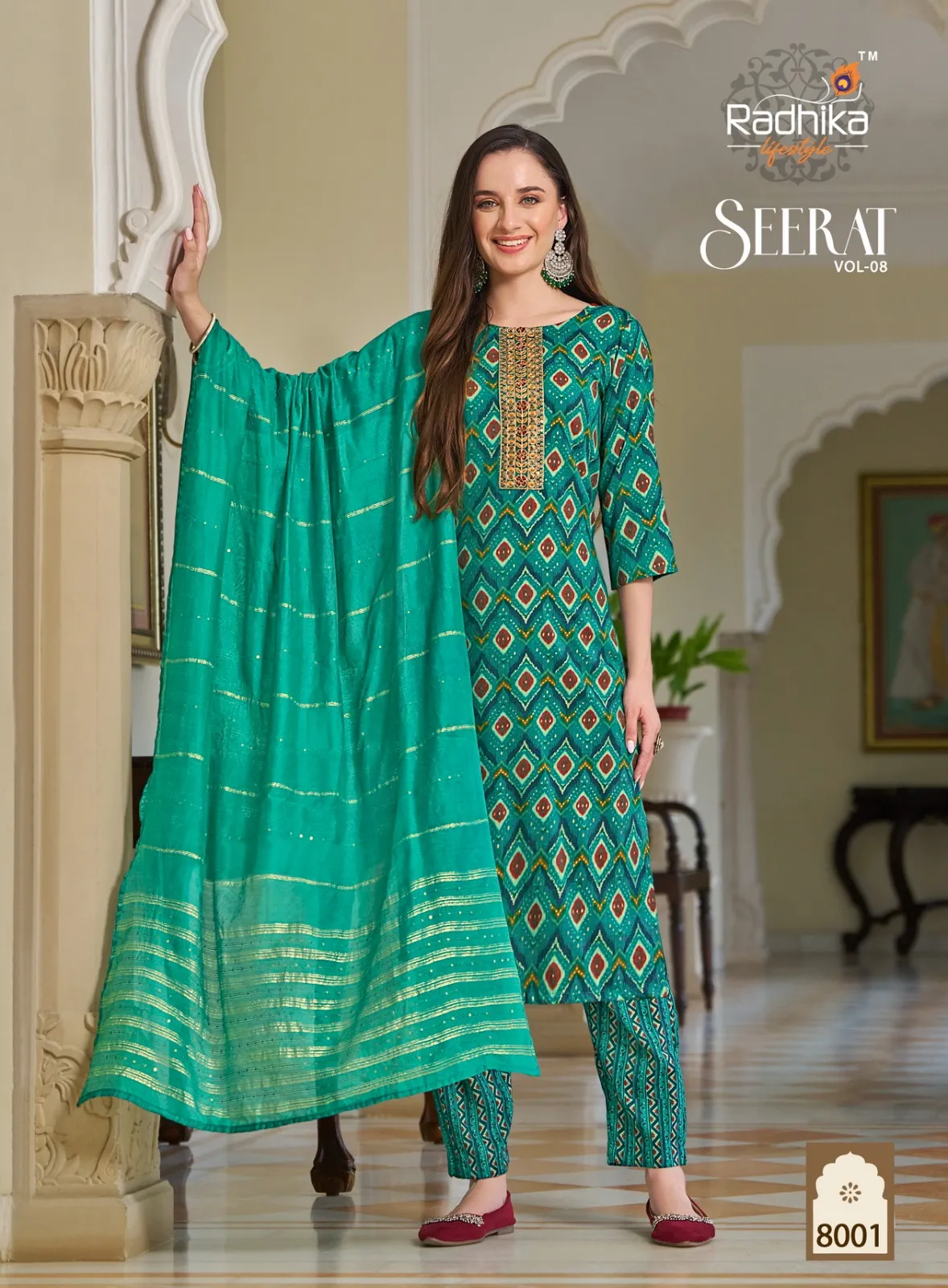 Rayon Stitched Straight Suit Radhika Seerat Vol8 - Image 6