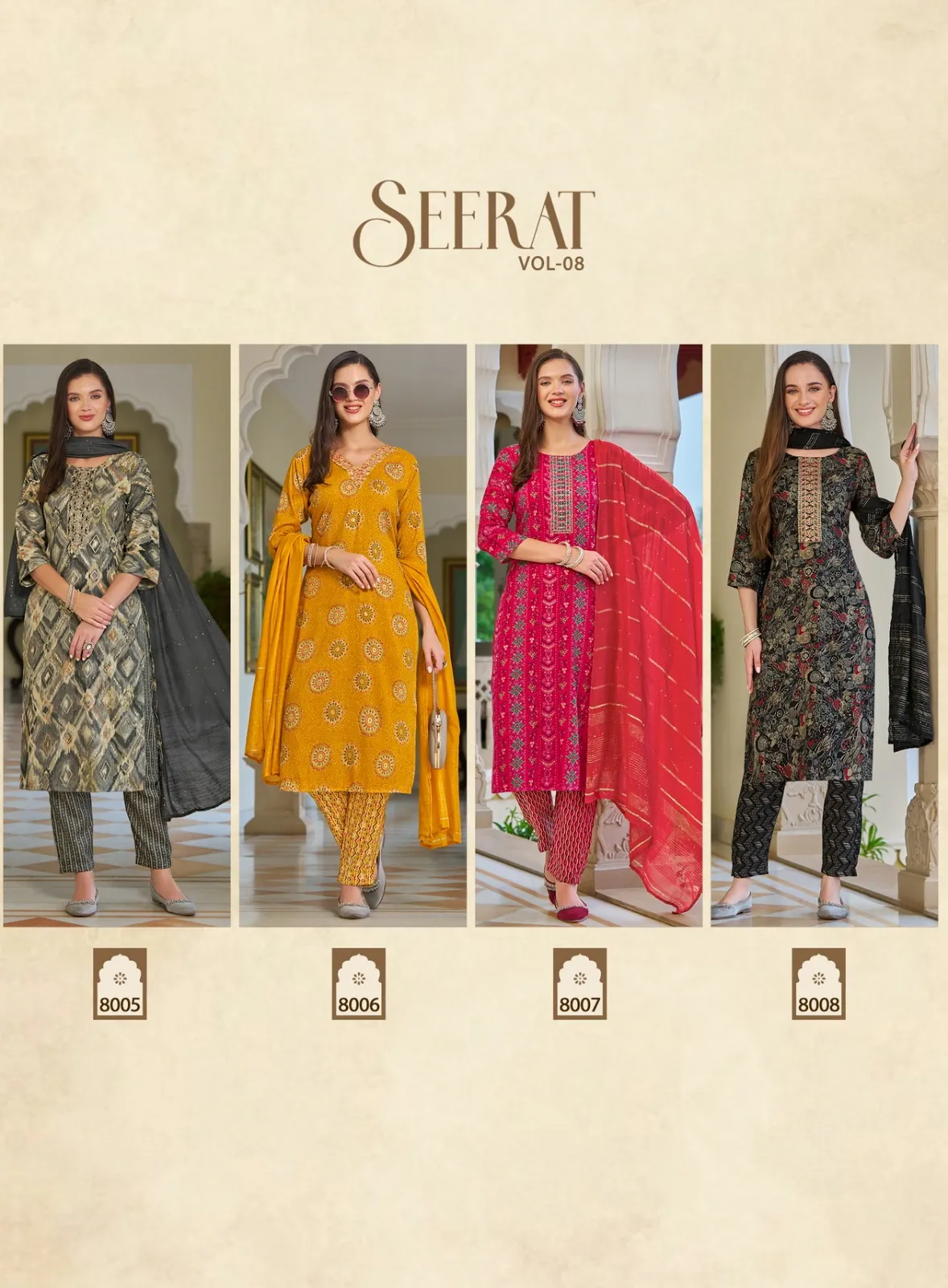 Rayon Stitched Straight Suit Radhika Seerat Vol8 - Image 7