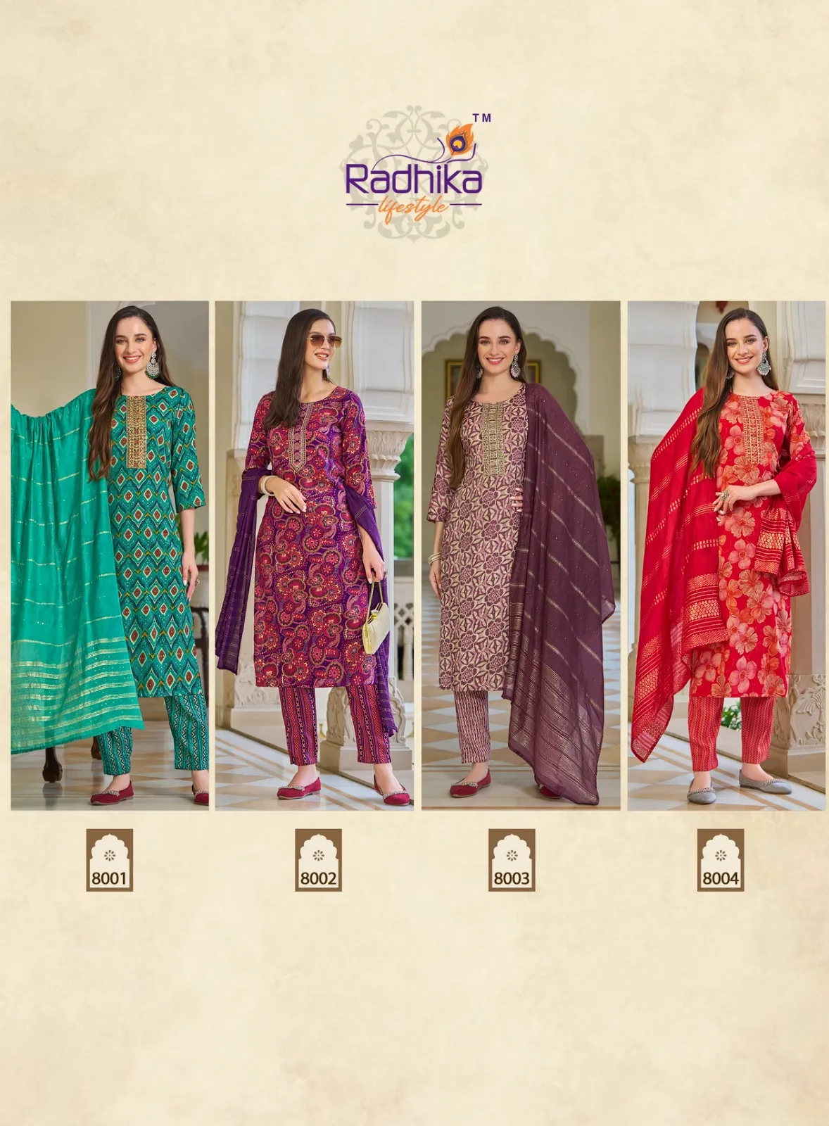 Rayon Stitched Straight Suit Radhika Seerat Vol8 - Image 8