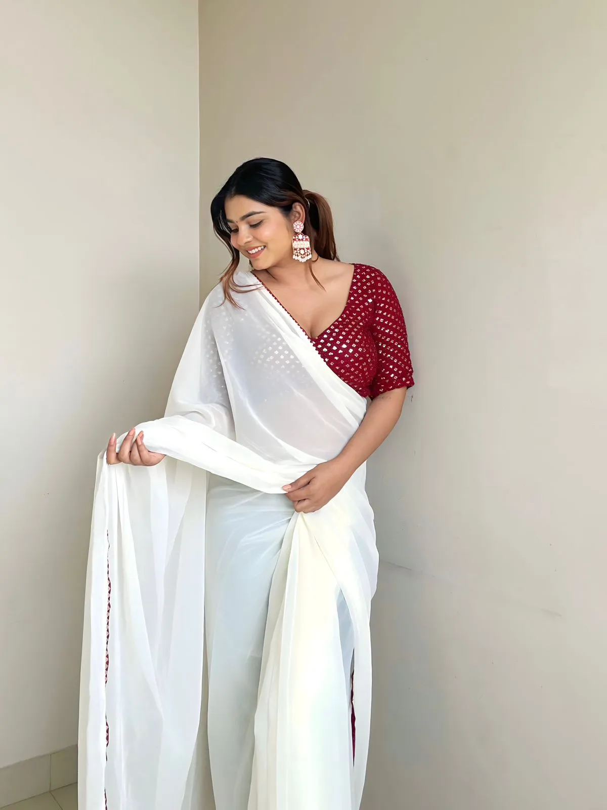 Ready To Wear Durga Puja Ethnic Saree Design 2024