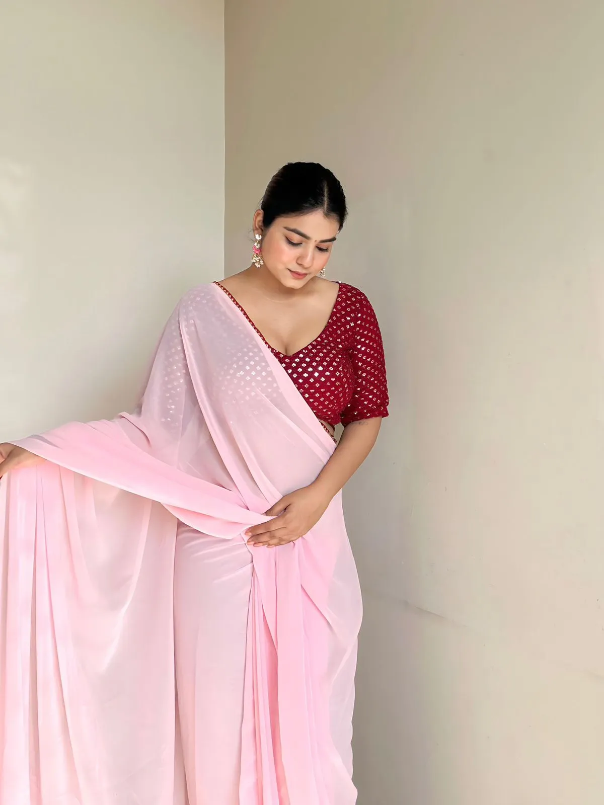 Ready To Wear Durga Puja Ethnic Saree Design 2024 - Image 3