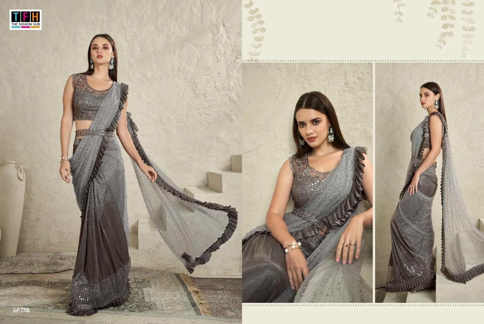 Ready To Wear Festive Saree Super Star 2 - Image 5