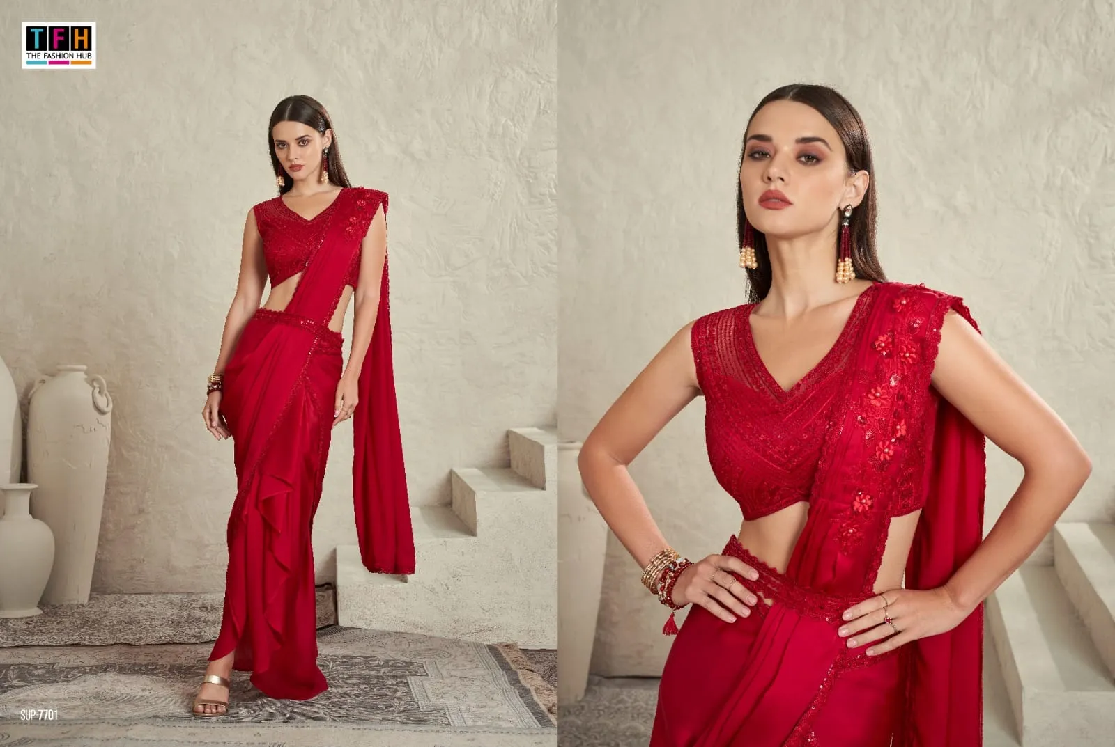 Ready To Wear Festive Saree Super Star 2 - Image 8