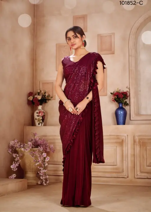 Sequins Saree Ready to Wear 101852