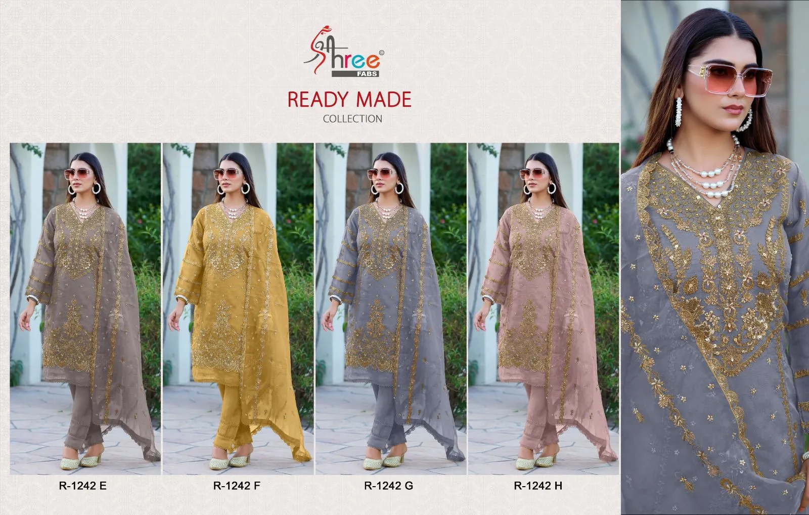 Shree Fabs Readymade Pakistani Suit 1242 - Image 4