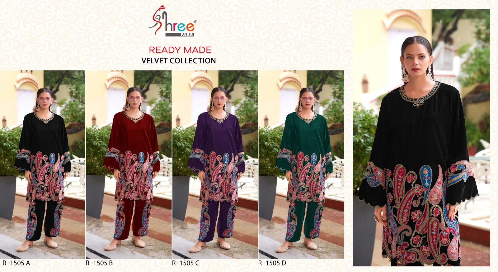 Velvet Code Set Shree Fabs - Image 4