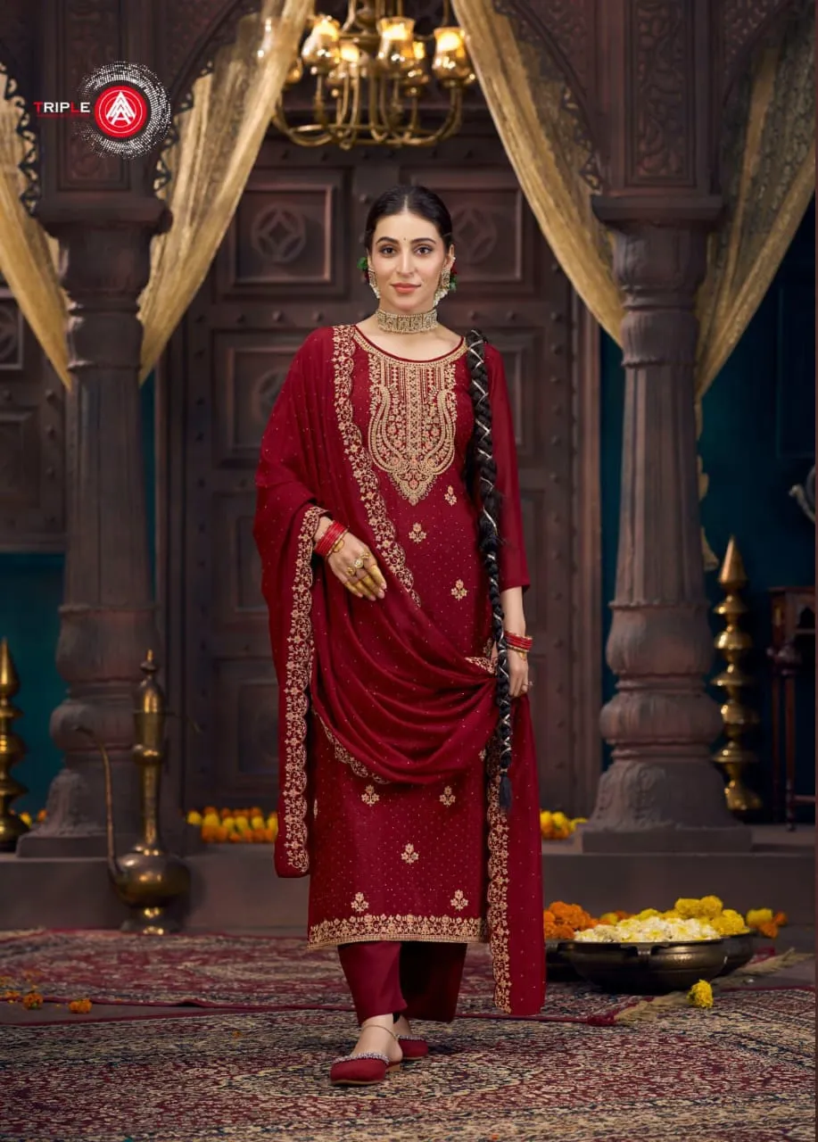 Wedding Wear Georgette Straight Ethnic Suit Triple A Xander