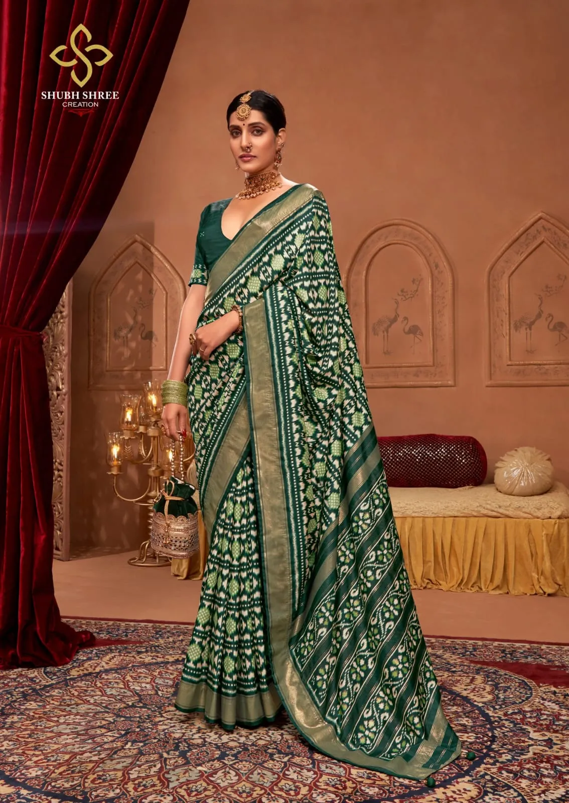 Winter Wear Wholesale Saree Velvet Tusser Silk Palkhi