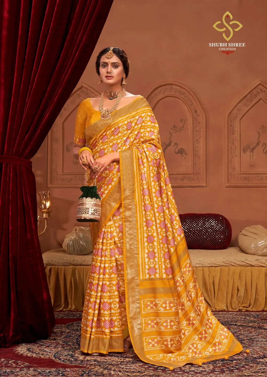 Winter Wear Wholesale Saree Velvet Tusser Silk Palkhi - Image 4