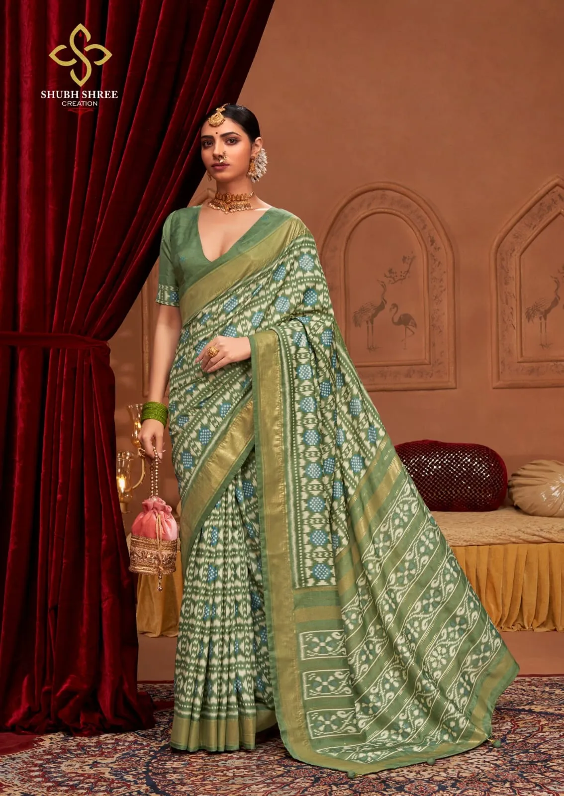 Winter Wear Wholesale Saree Velvet Tusser Silk Palkhi - Image 7
