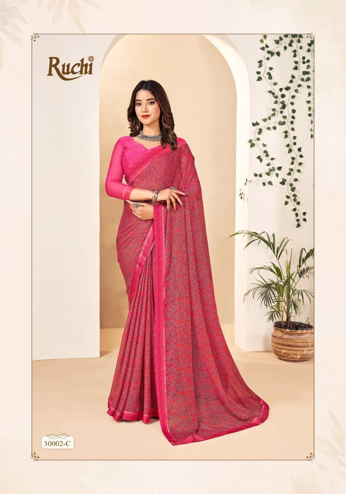 Chiffon Border Saree Ruchi Simayaa Vol 22 - Image 11