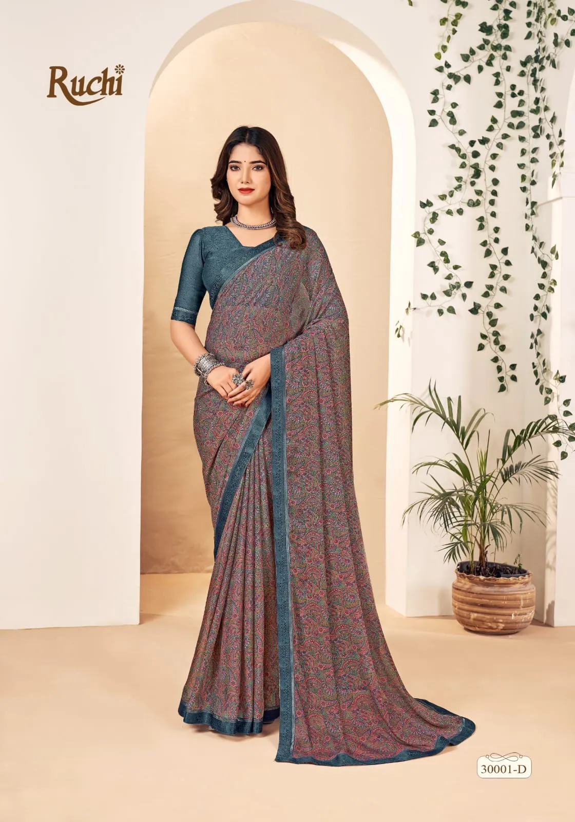 Chiffon Border Saree Ruchi Simayaa Vol 22 - Image 3