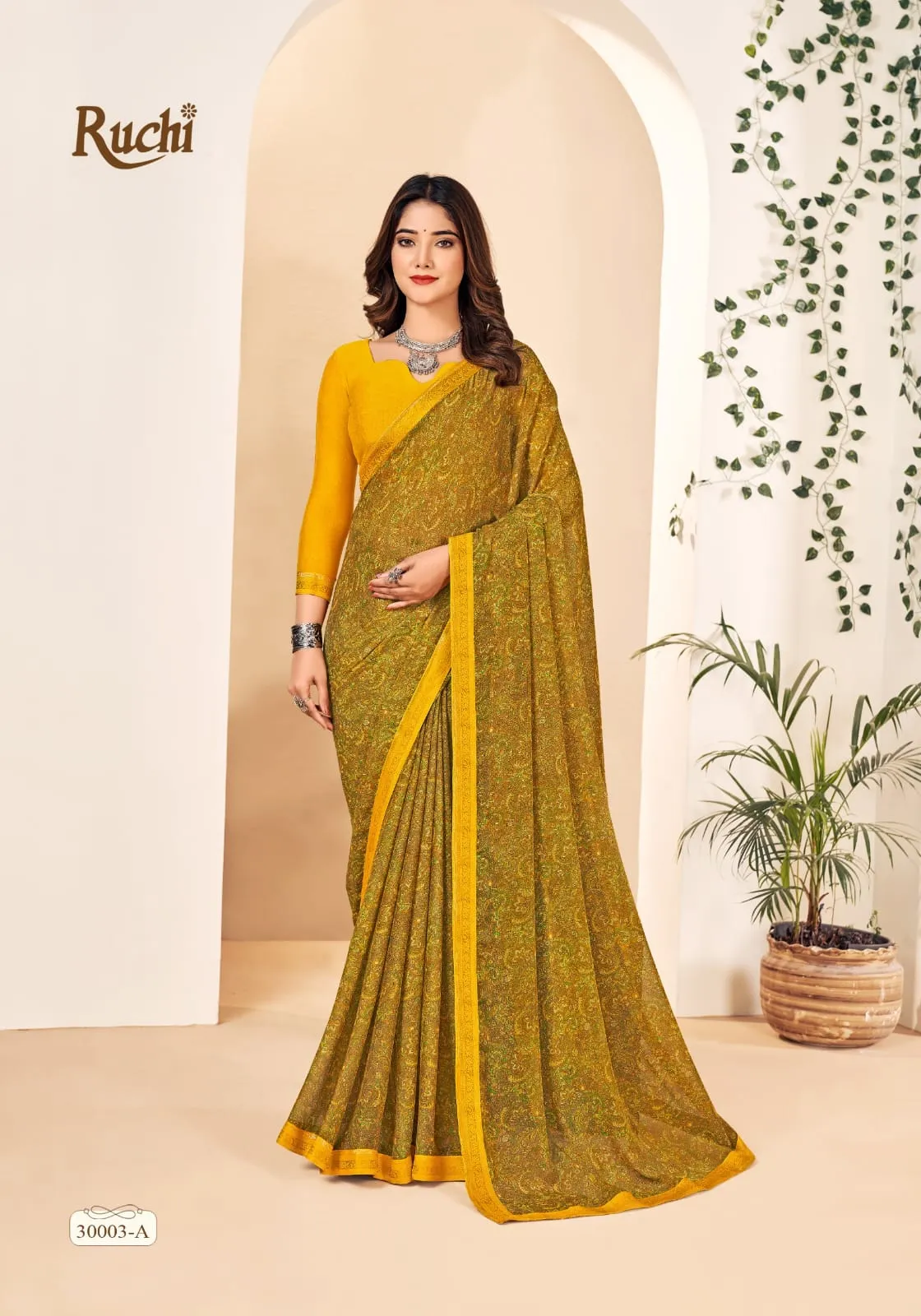 Chiffon Border Saree Ruchi Simayaa Vol 22 - Image 5