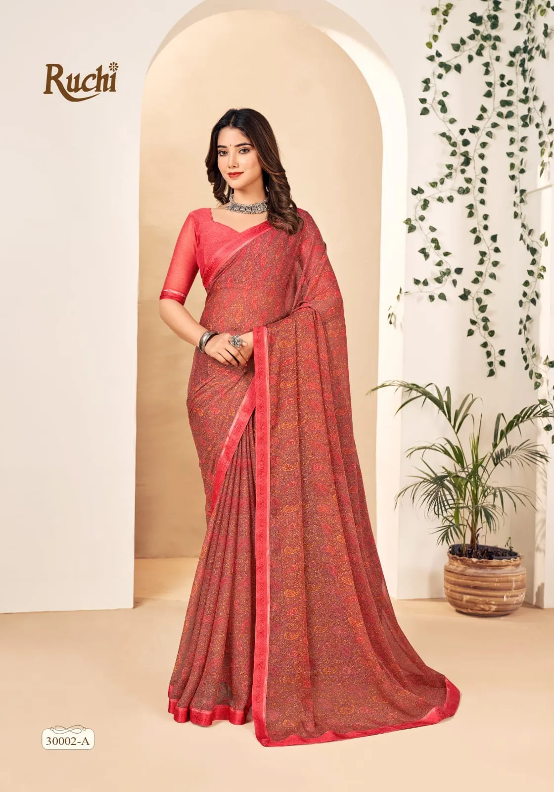 Chiffon Border Saree Ruchi Simayaa Vol 22 - Image 7