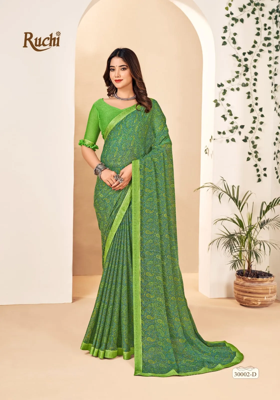 Chiffon Border Saree Ruchi Simayaa Vol 22 - Image 8