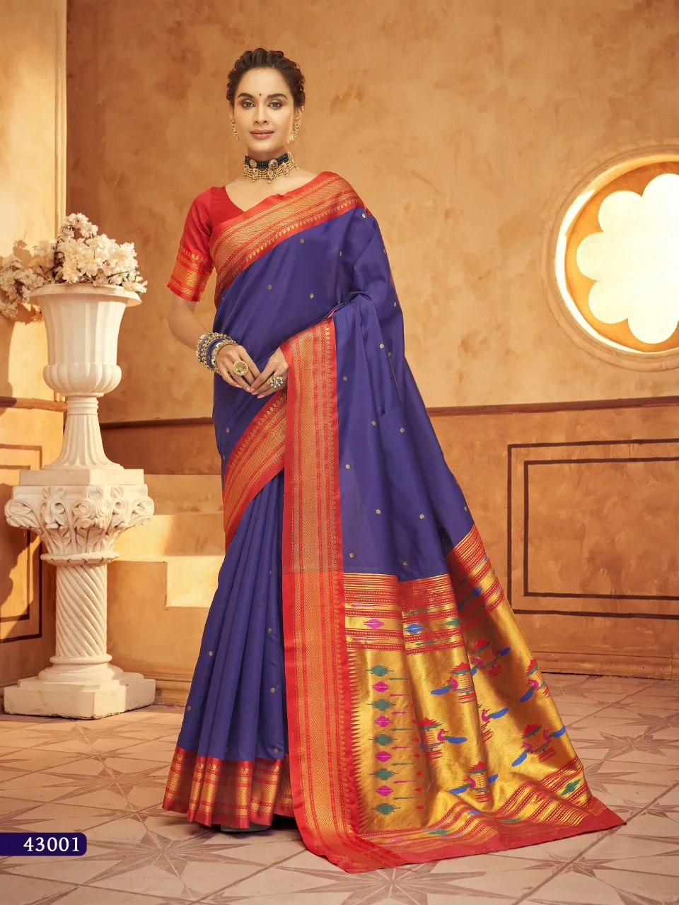 Traditional Paithani Silk Saree Rajpath Aniruddh Paithani - Image 3
