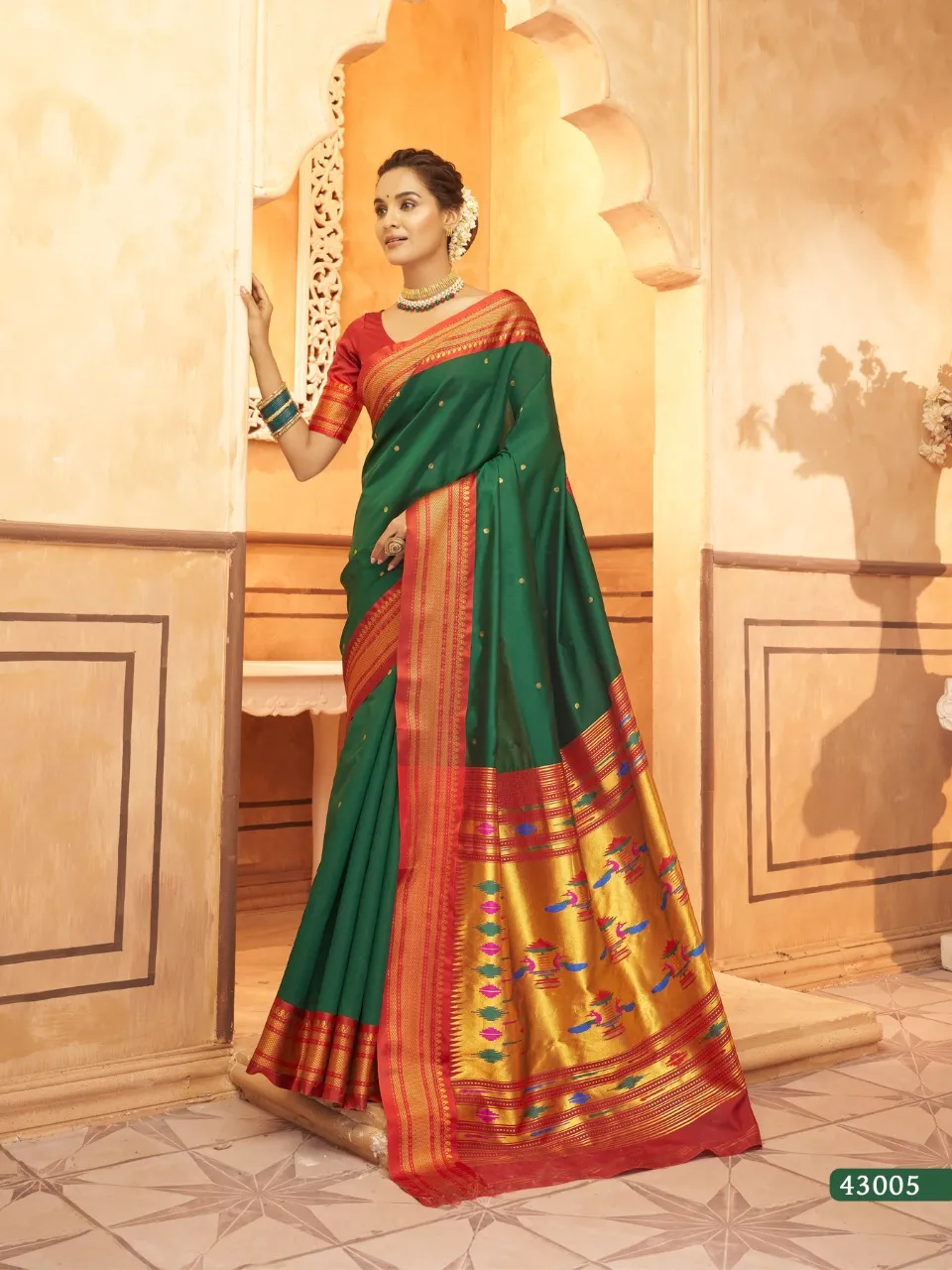 Traditional Paithani Silk Saree Rajpath Aniruddh Paithani - Image 5