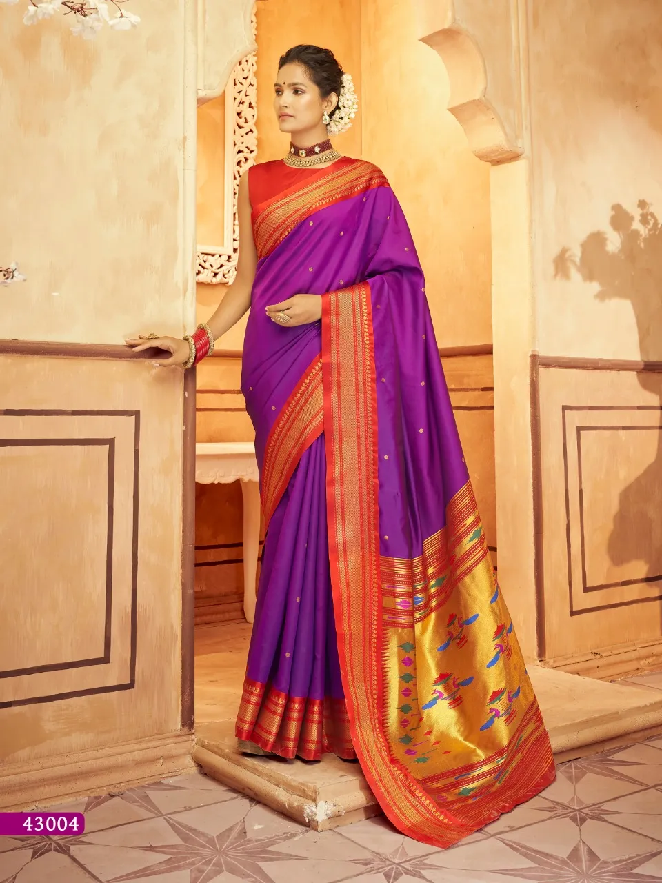 Traditional Paithani Silk Saree Rajpath Aniruddh Paithani - Image 6