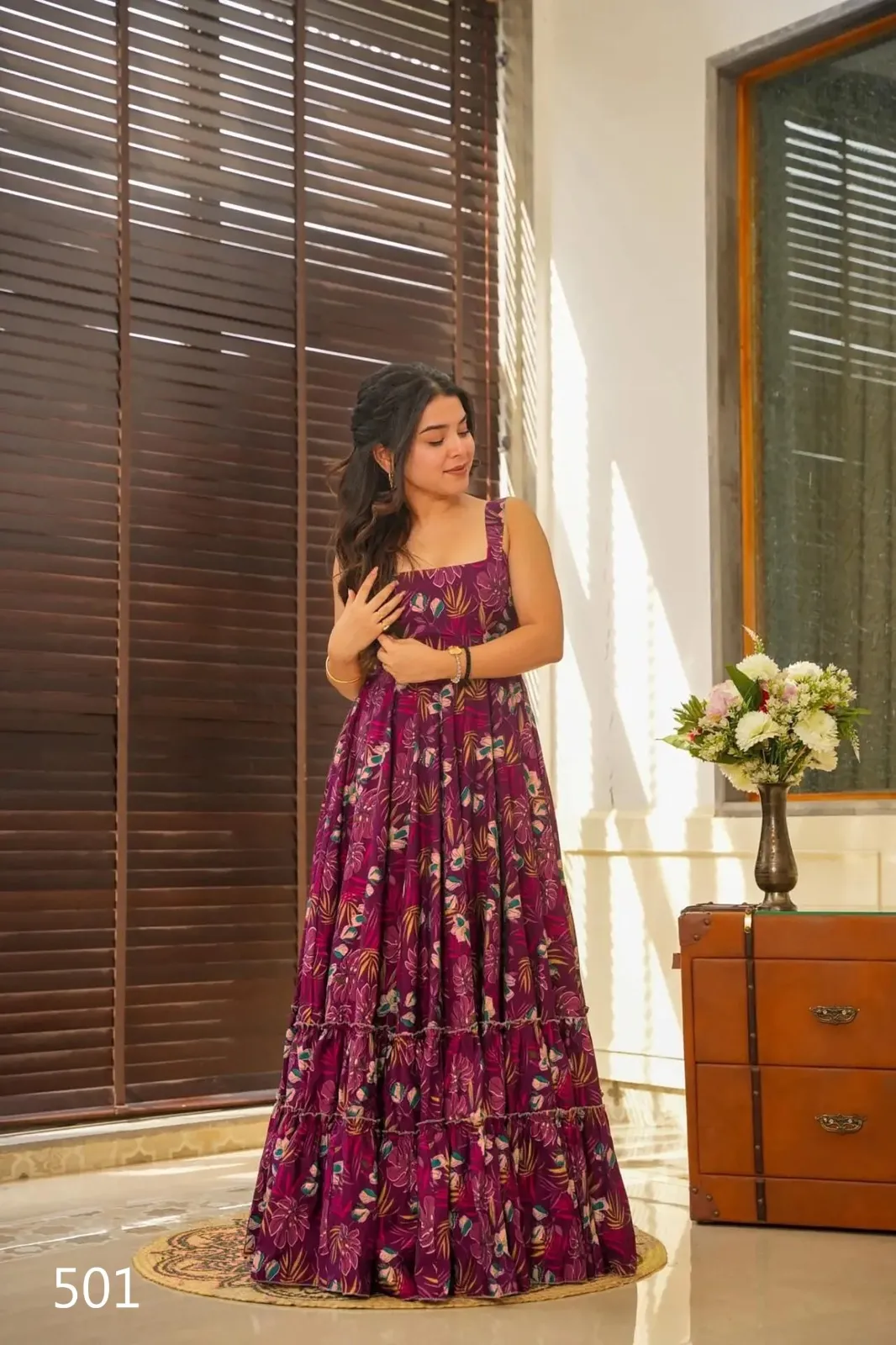 Big Flair Printed Kurti Gowns Big Size Kurtis