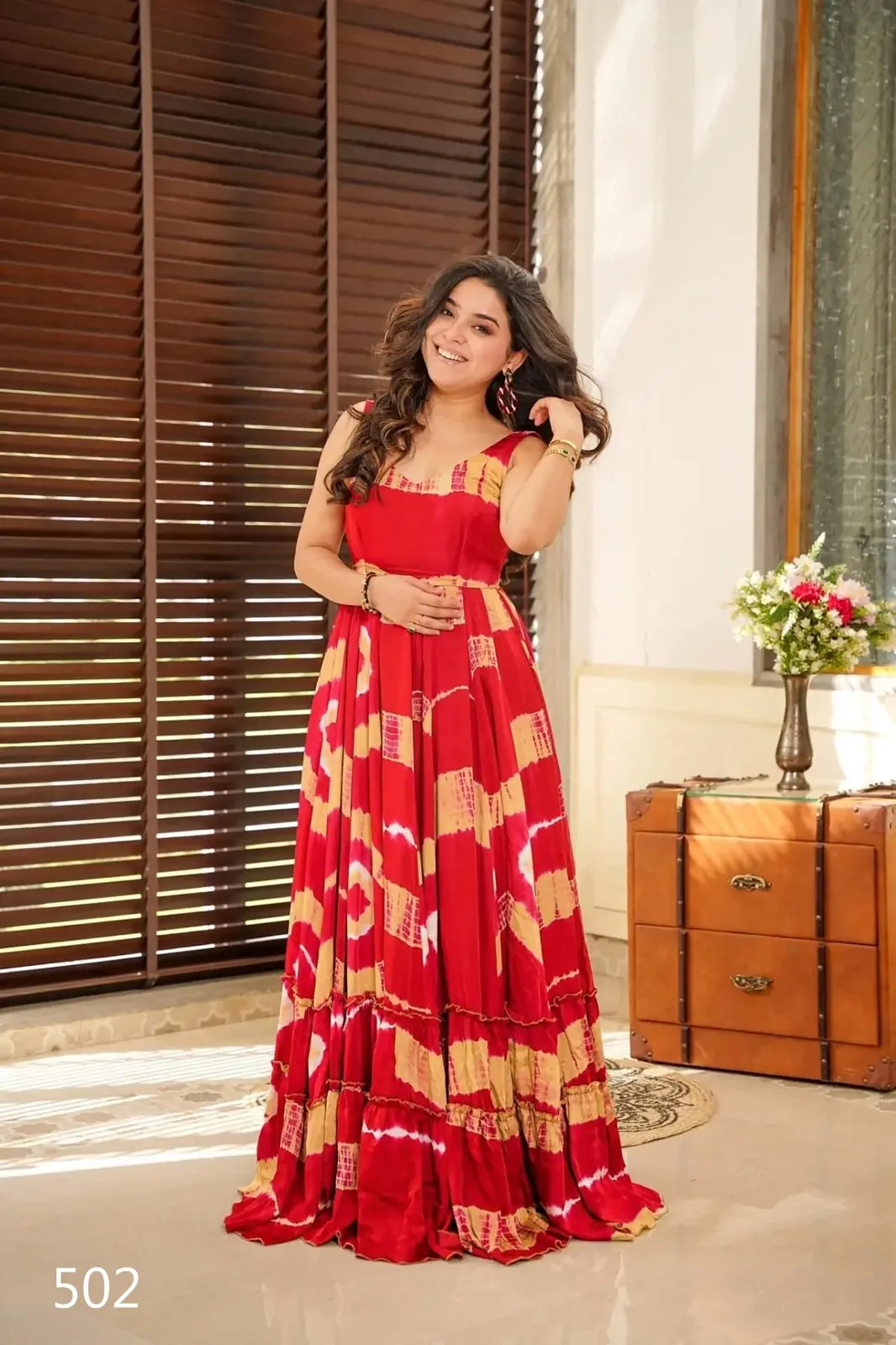 Big Flair Printed Kurti Gowns Big Size Kurtis - Image 3
