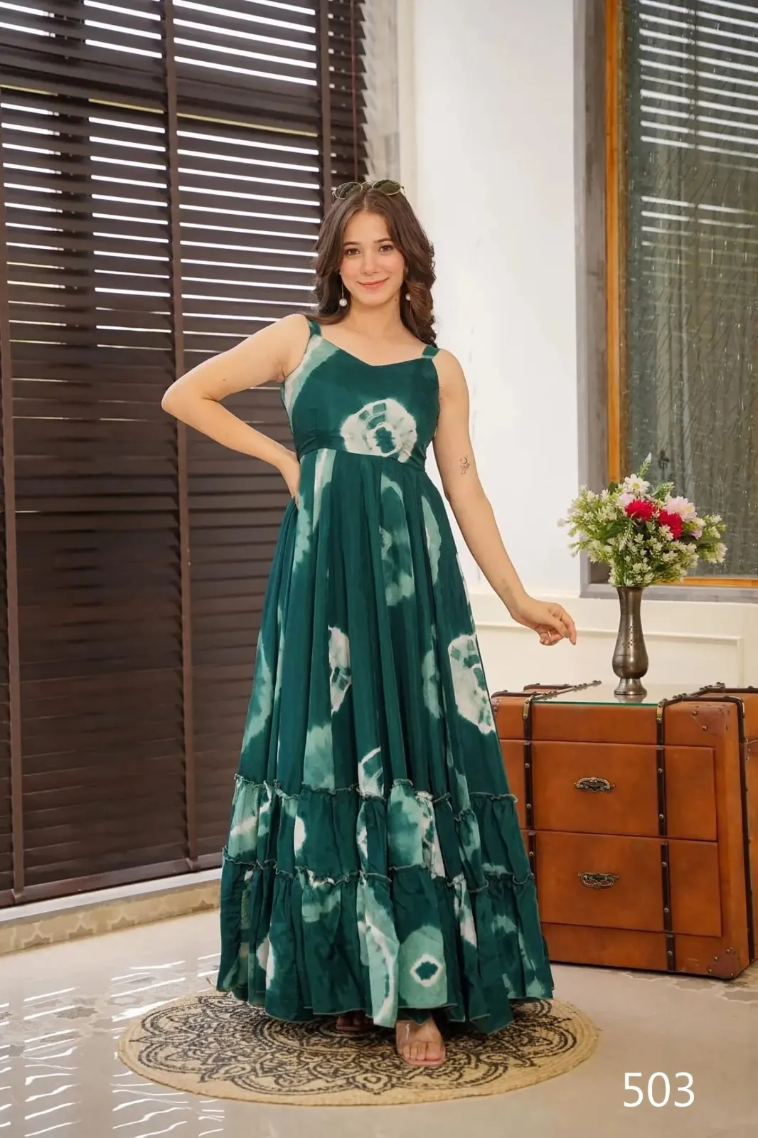 Big Flair Printed Kurti Gowns Big Size Kurtis - Image 4