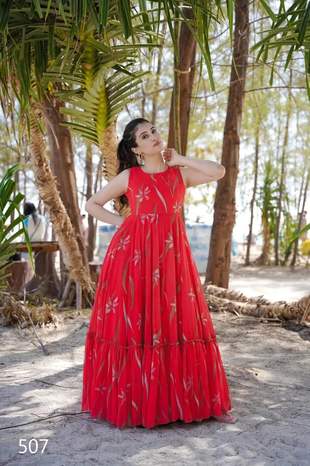 Big Flair Printed Kurti Gowns Big Size Kurtis - Image 5