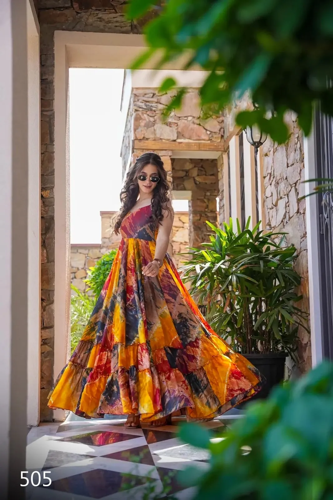 Big Flair Printed Kurti Gowns Big Size Kurtis - Image 7