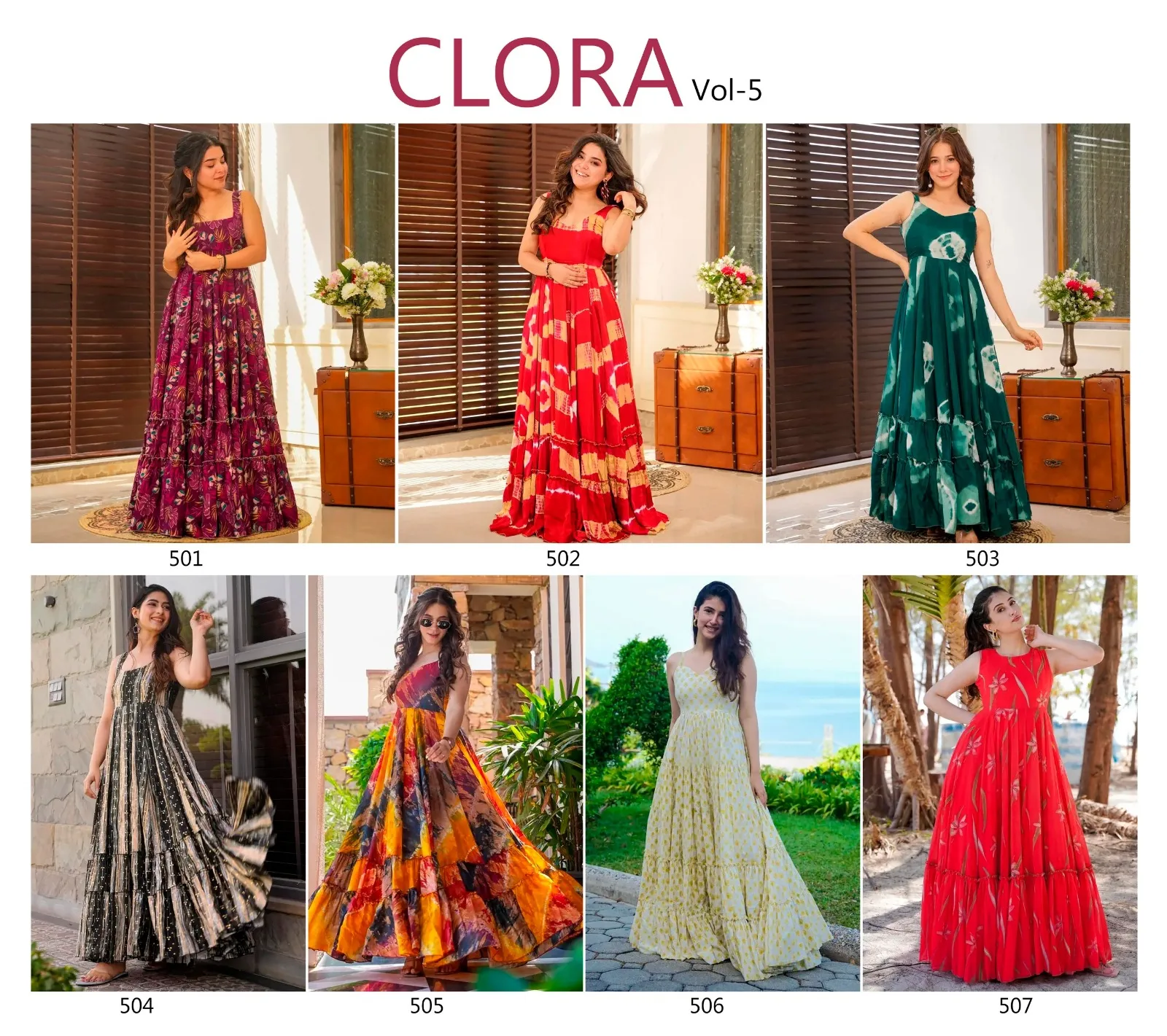 Big Flair Printed Kurti Gowns Big Size Kurtis - Image 8