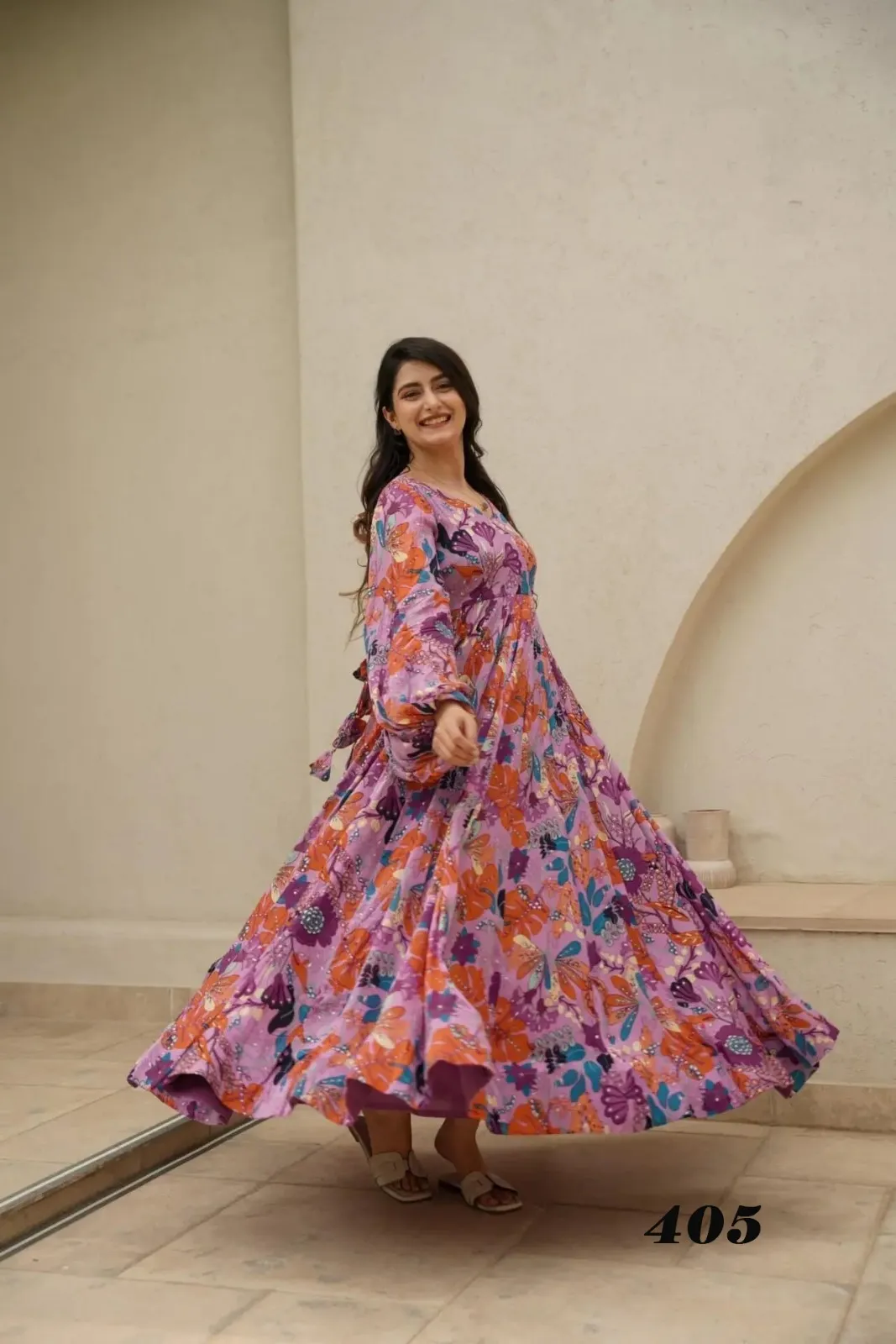 Big Size Printed Kurti Gown Designs - Image 6
