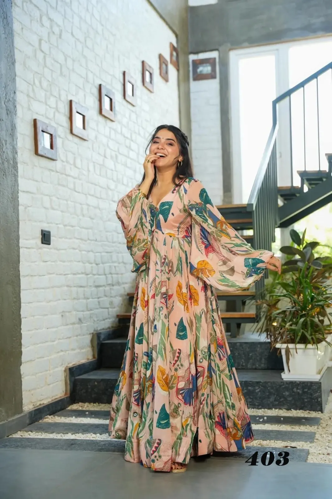 Big Size Printed Kurti Gown Designs - Image 7