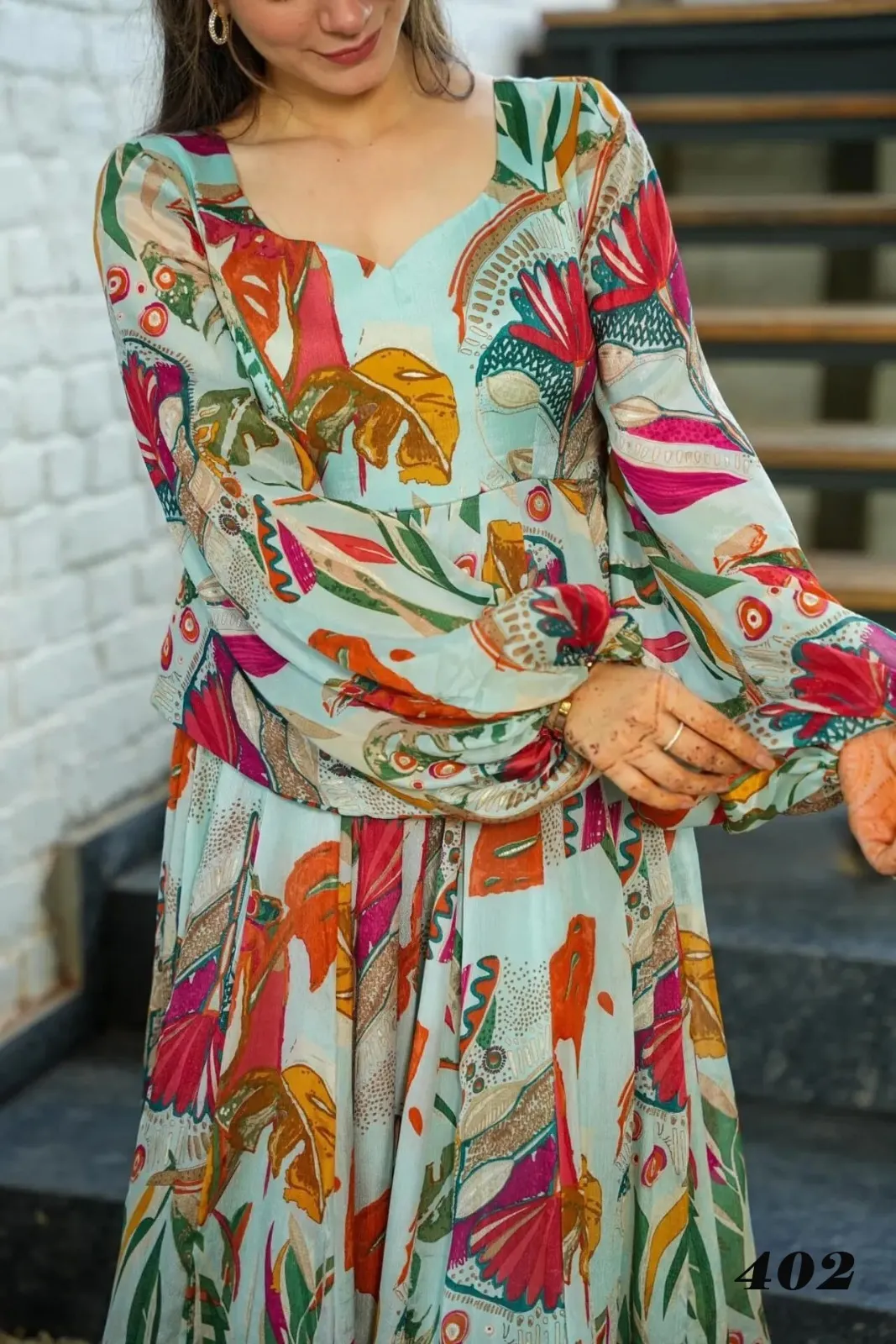 Big Size Printed Kurti Gown Designs - Image 8