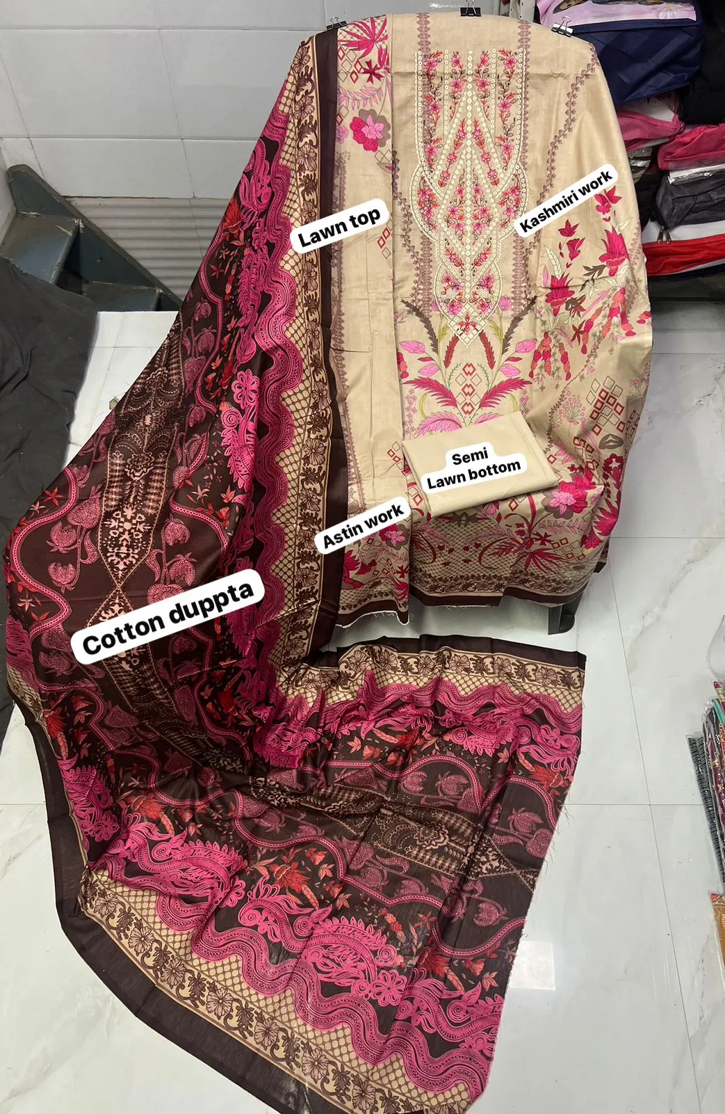 Designer Printed Pakistani Suit With Embroidery Work - Image 10