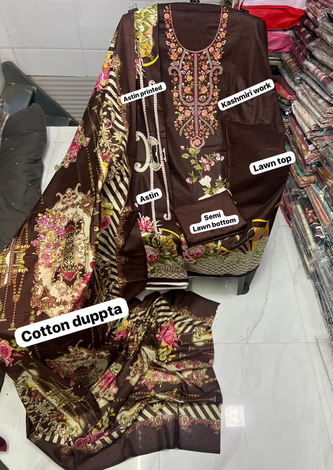 Designer Printed Pakistani Suit With Embroidery Work - Image 6