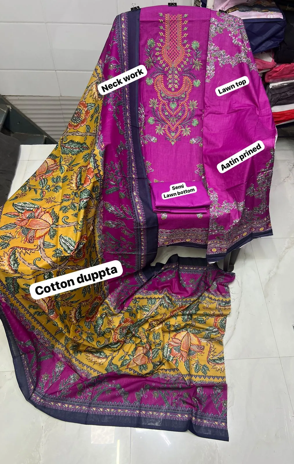 Designer Printed Pakistani Suit With Embroidery Work - Image 8