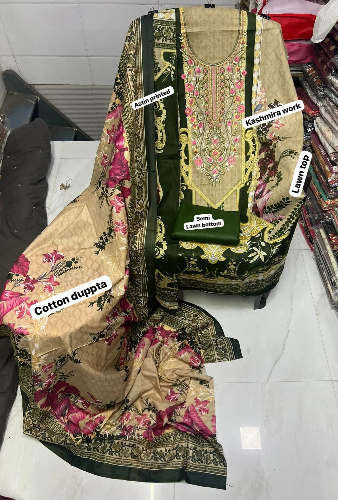 Designer Printed Pakistani Suit With Embroidery Work - Image 9