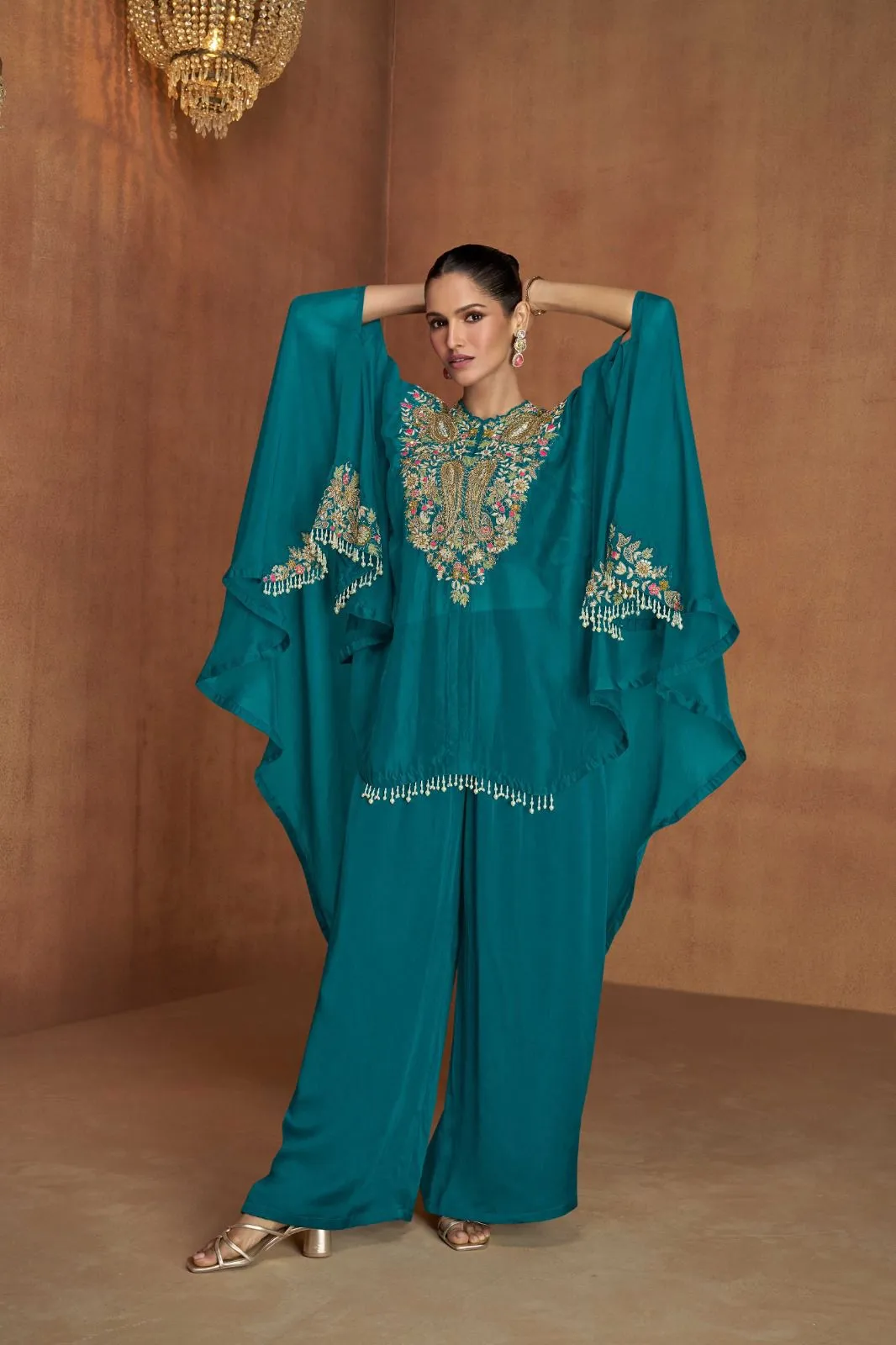 Kaftan Style Plazzo Suit Wedding Wear - Image 2